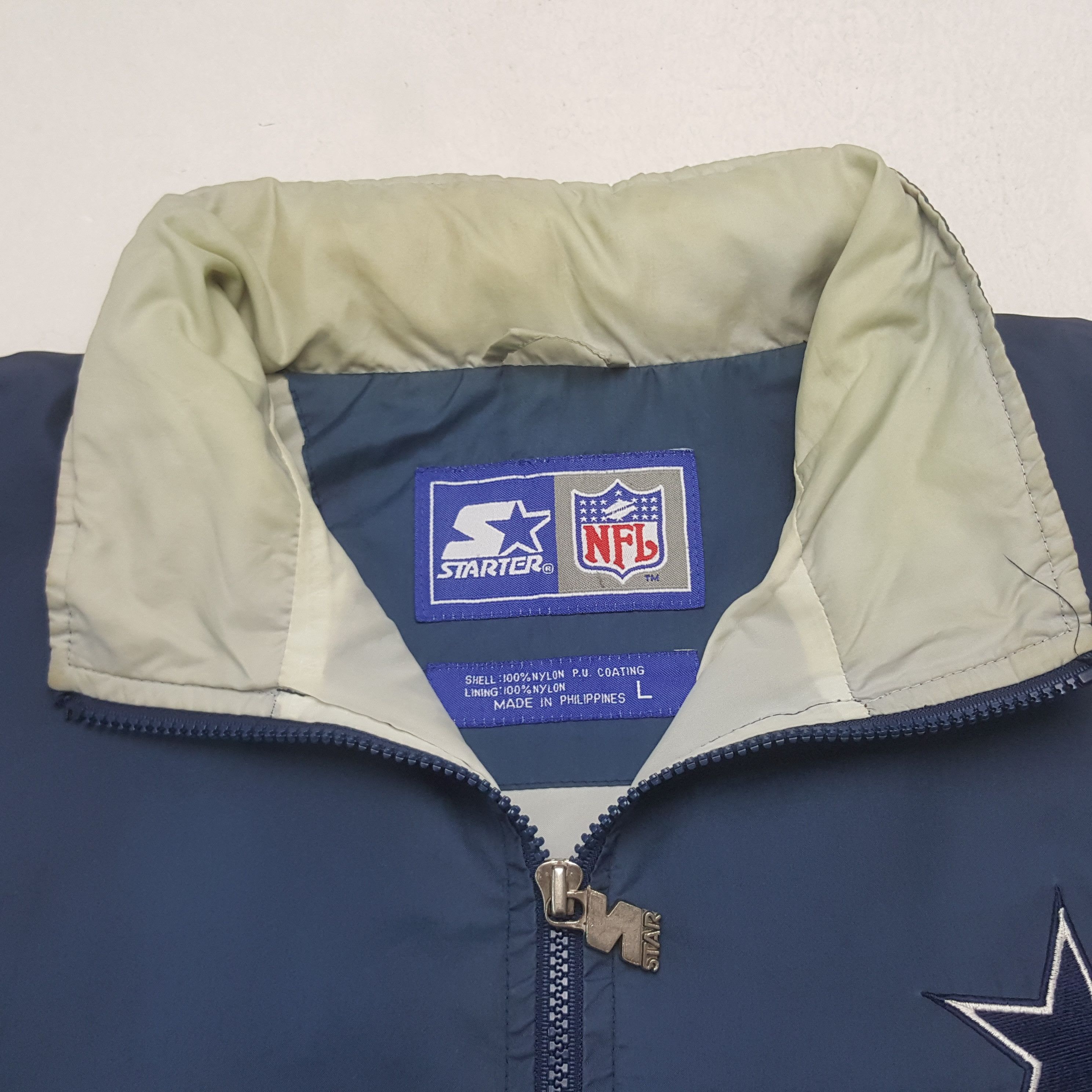 Starter Vintage Cowboys NFL Starter Windbreaker Jacket Size US L / EU 52-54 / 3 - 5 Thumbnail