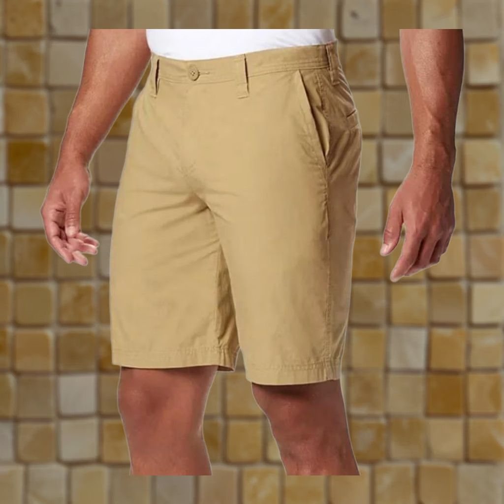 Vintage COLUMBIA Shorts Mens Big & Tall Inseam 10" Washed Out Flat Front Zip 54 Brown Chino Casual Modern Classic Size US 38 / EU 54 - 1 Preview