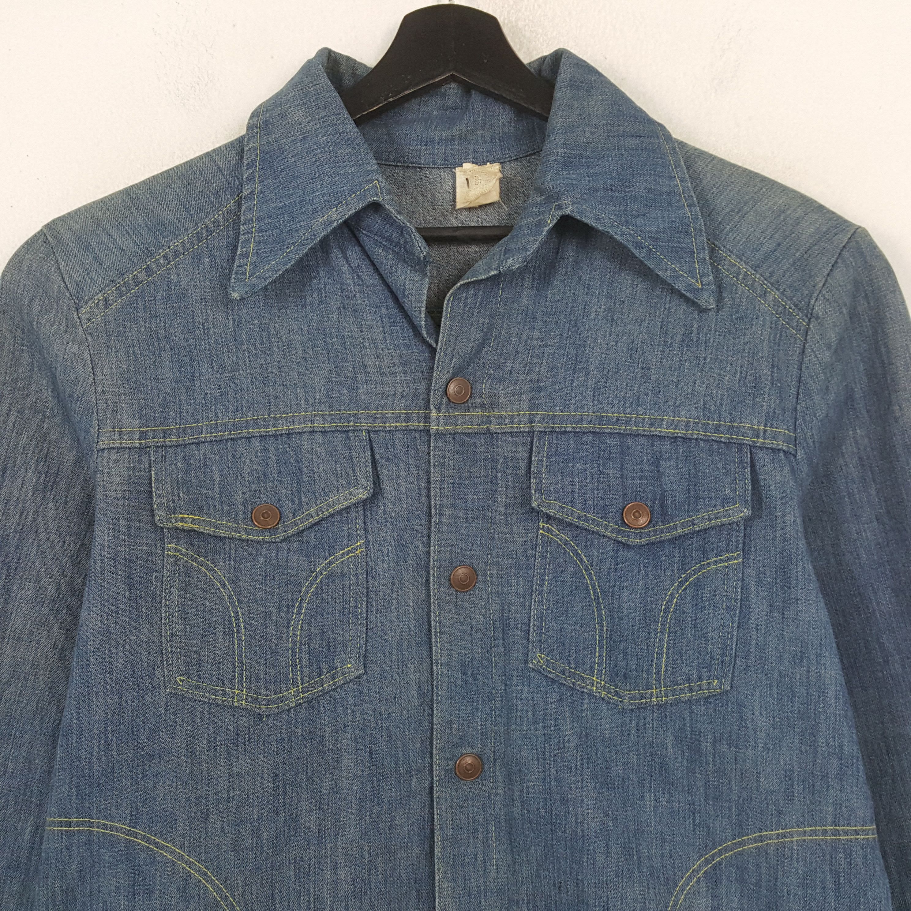 Vintage Tiger Head Streetwear Style Denim Shirt RR9 Size L / US 10 / IT 46 - 4 Thumbnail
