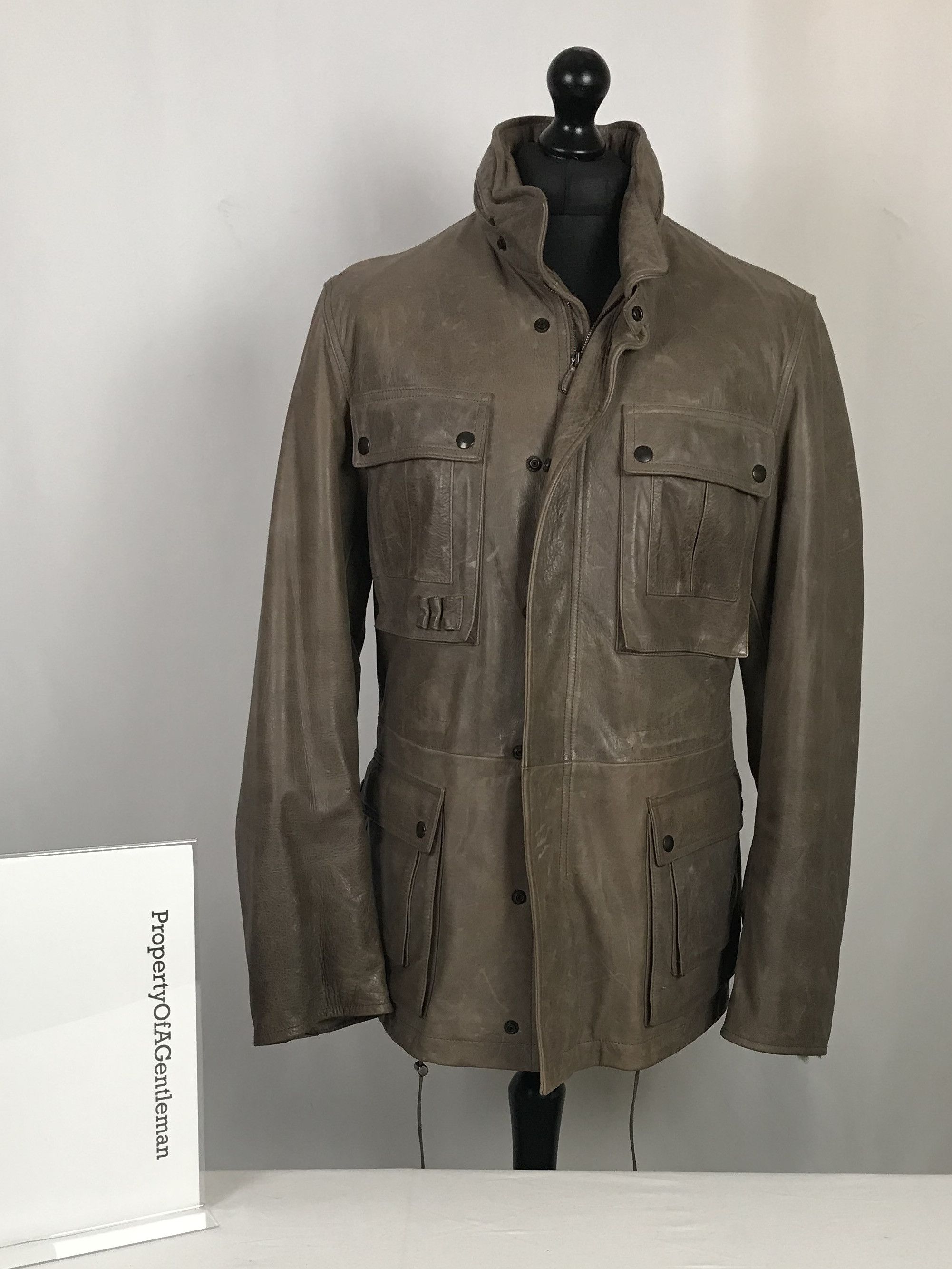 Alexander McQueen Alexander McQueen Leather Utility Jacket Size US M / EU 48-50 / 2 - 1 Thumbnail