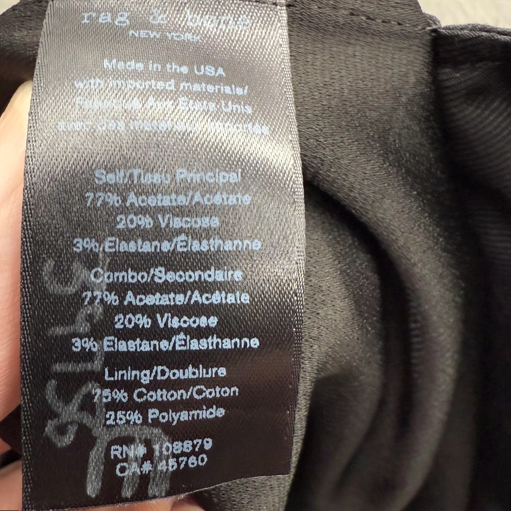 Rag & Bone rag & bone Pants Womens 0 Black Tuxedo Stripe Wide Leg D-Ring Belt Made in USA Size 25" / US 0 / IT 36 - 4 Thumbnail