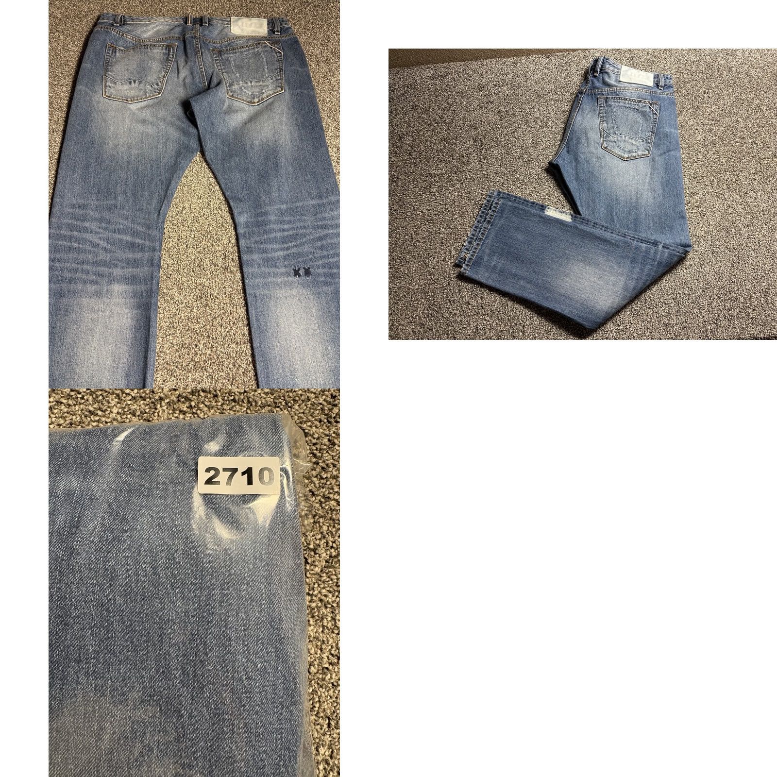 Cult Of Individuality Cult Of Individuality Jeans Mens 40x34 Selvedge Japanese Greaser Patchwork Denim Straight 5-Pocket Blue Size US 40 / EU 56 - 10 Thumbnail