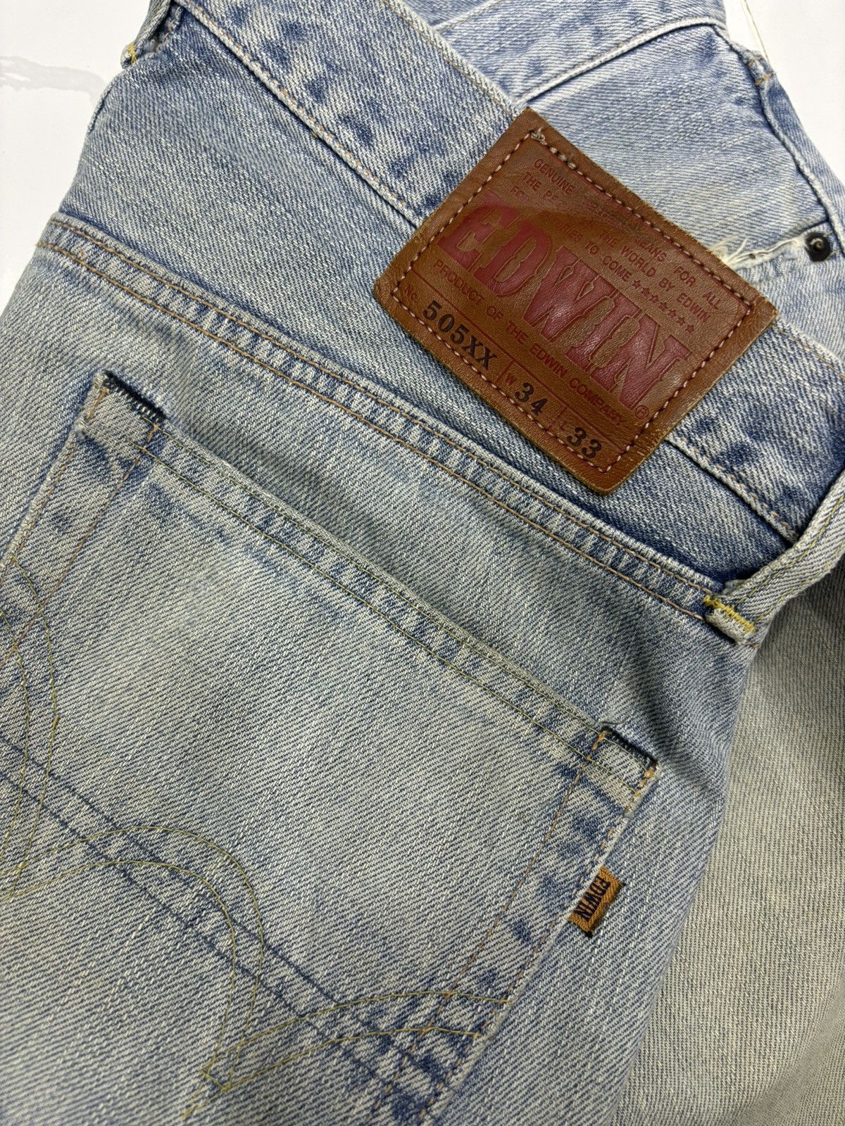Edwin VINTAGE EDWIN 505xx SELVEDGE BLUE WASH JEANS Size US 34 / EU 50 - 8 Thumbnail