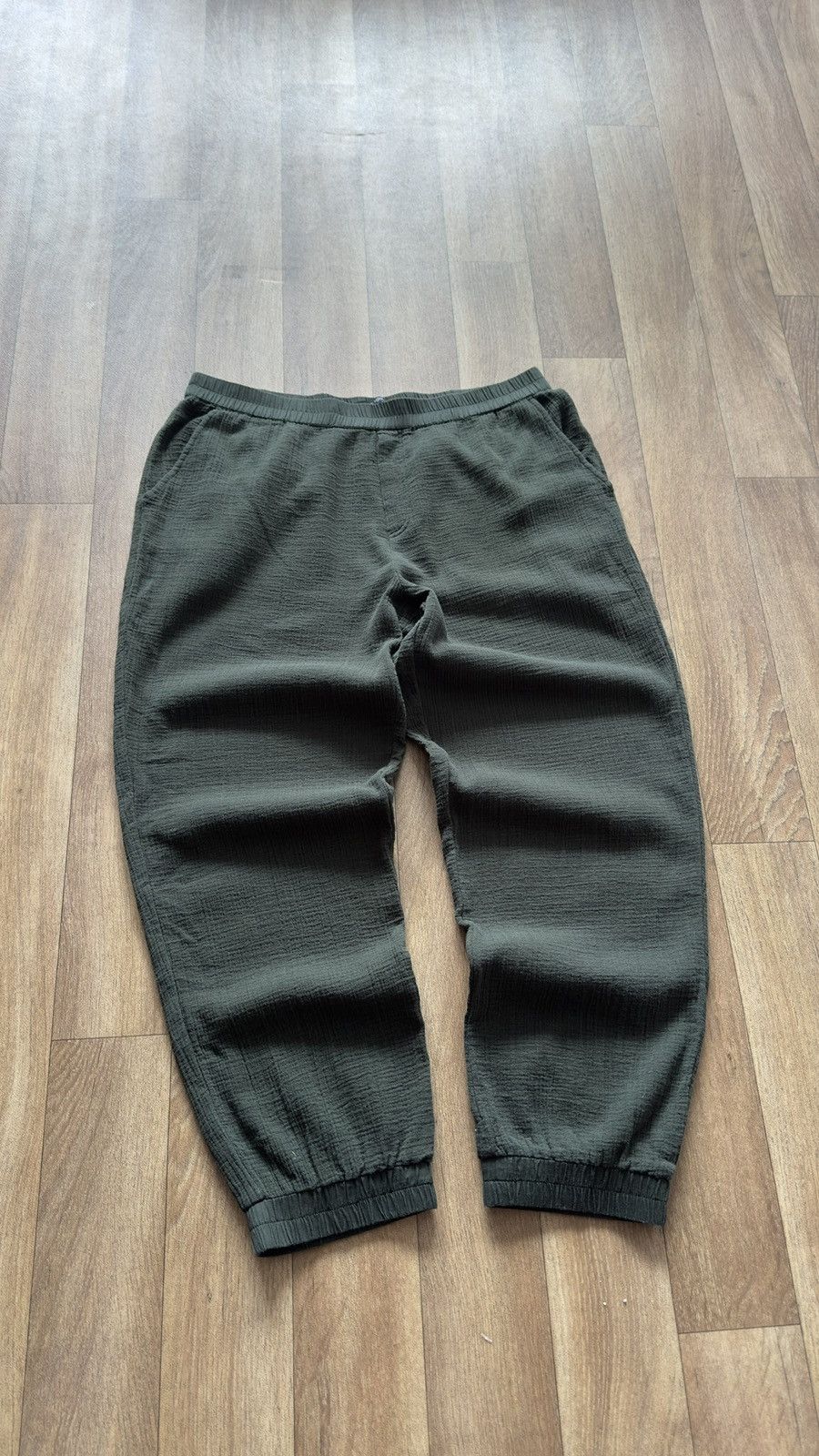 Gudrun Sjoden Gudrun Sjödén Relaxed Fit Textured Muslin Pants Green M Size 30" / US 8 / IT 44 - 3 Thumbnail