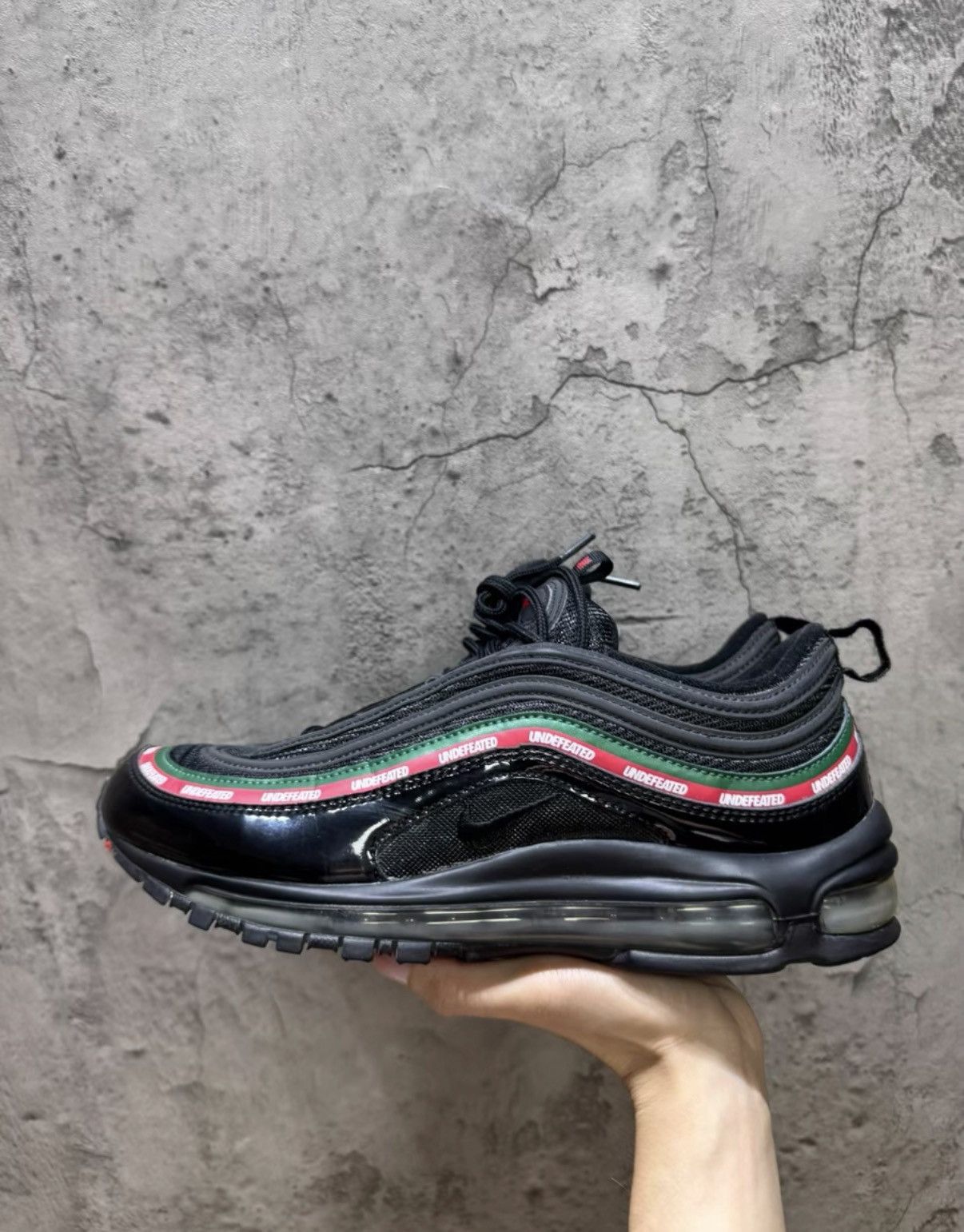 Nike Undefeated x Nike Air Max 97, Black Red & Green Striped K37 Size US 10 / EU 43 - 6 Thumbnail