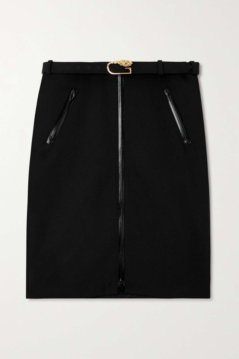 Gucci o1la5ras0526 Wool Skirt With Detachable Belt in Black Size 25" / US 0 / IT 36 - 1 Thumbnail