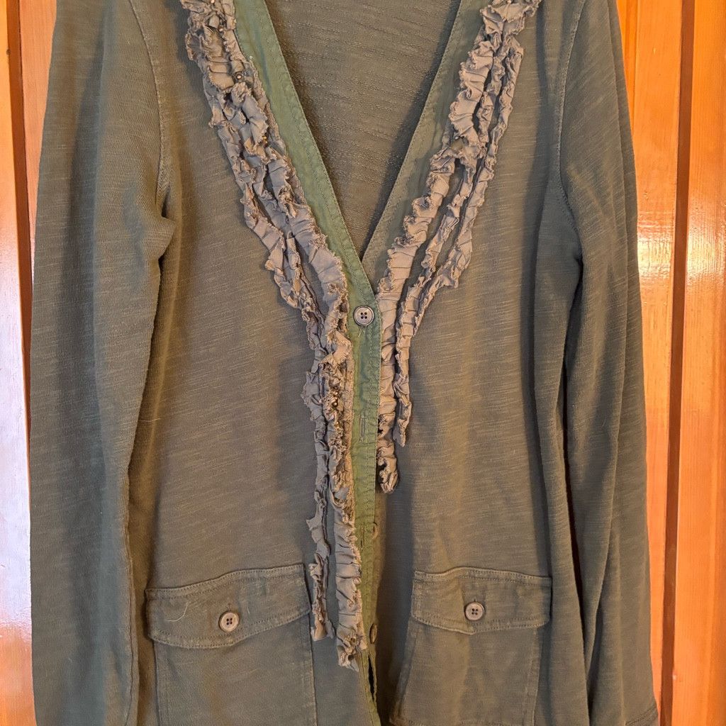 Eddie Bauer Eddie Bauer (Hunter Green) Button Down Sweatshirt Size XL / US 12-14 / IT 48-50 - 1 Thumbnail