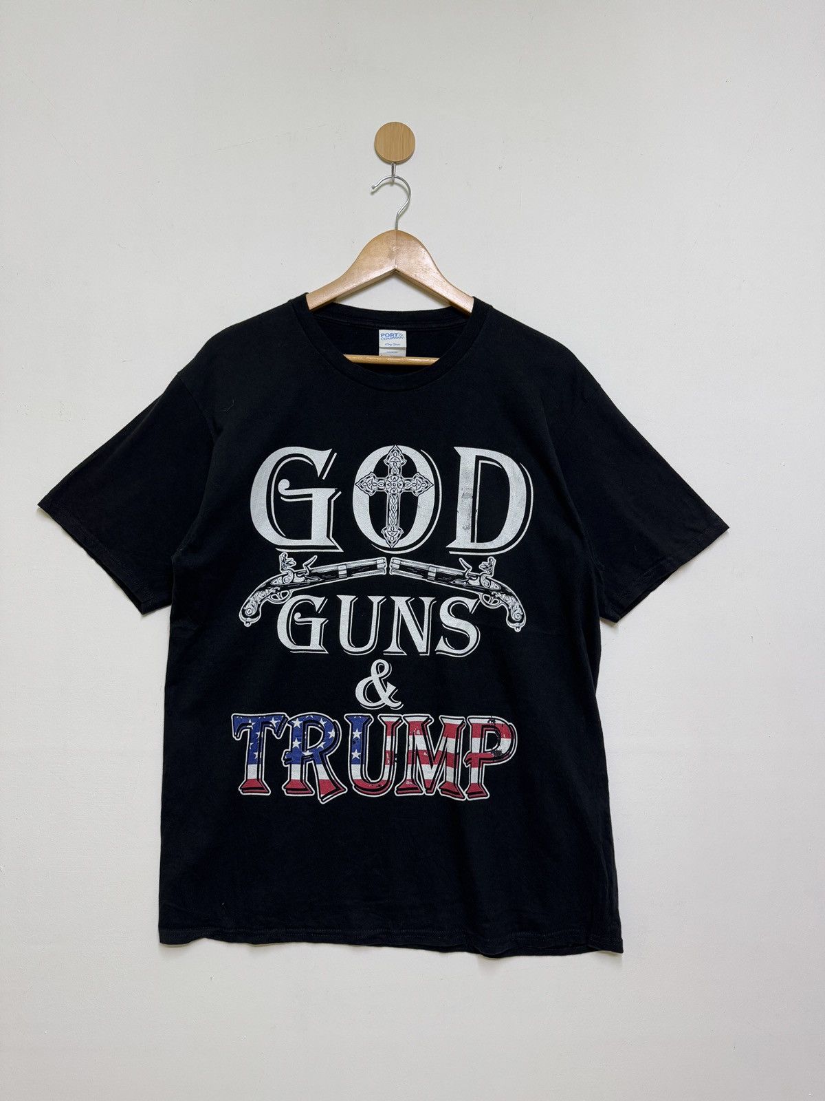 Donald Trump God Gun & Trump Cross Design Tee Size US M / EU 48-50 / 2 - 1 Thumbnail