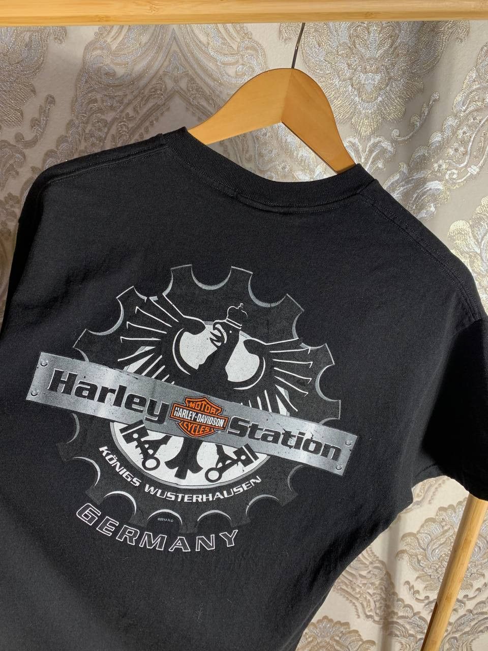 Harley Davidson Vintage Harley Davidson Motorcycle Germany Retro T-shirt 90s Size US L / EU 52-54 / 3 - 4 Thumbnail