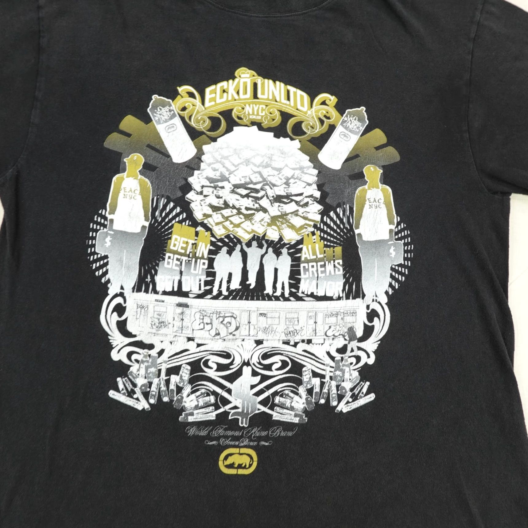 Ecko Unltd. VINTAGE Ecko Unltd Shirt Mens Large Black Graffiti Hip Hop Y2K Crewneck Tee Size US L / EU 52-54 / 3 - 3 Thumbnail