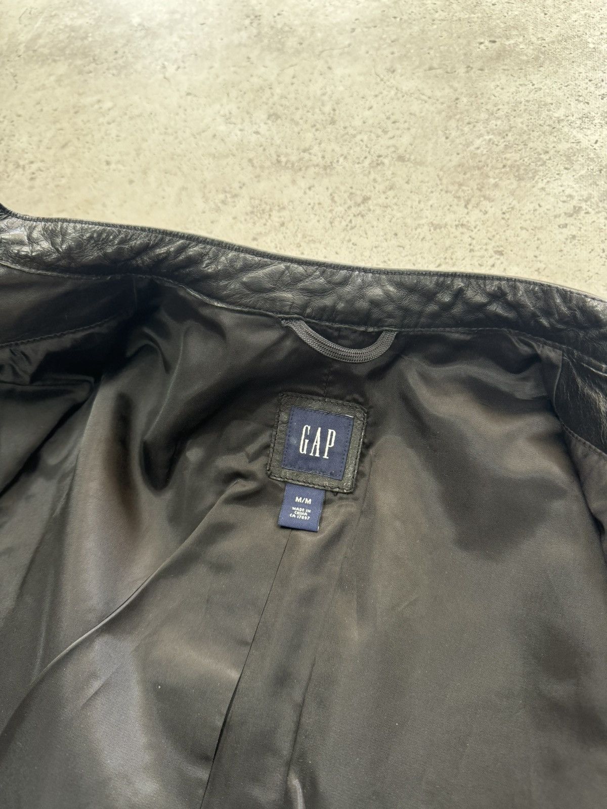Gap × Vintage Vintage Gap Biker Leather Jacket Size:M Size US M / EU 48-50 / 2 - 4 Thumbnail