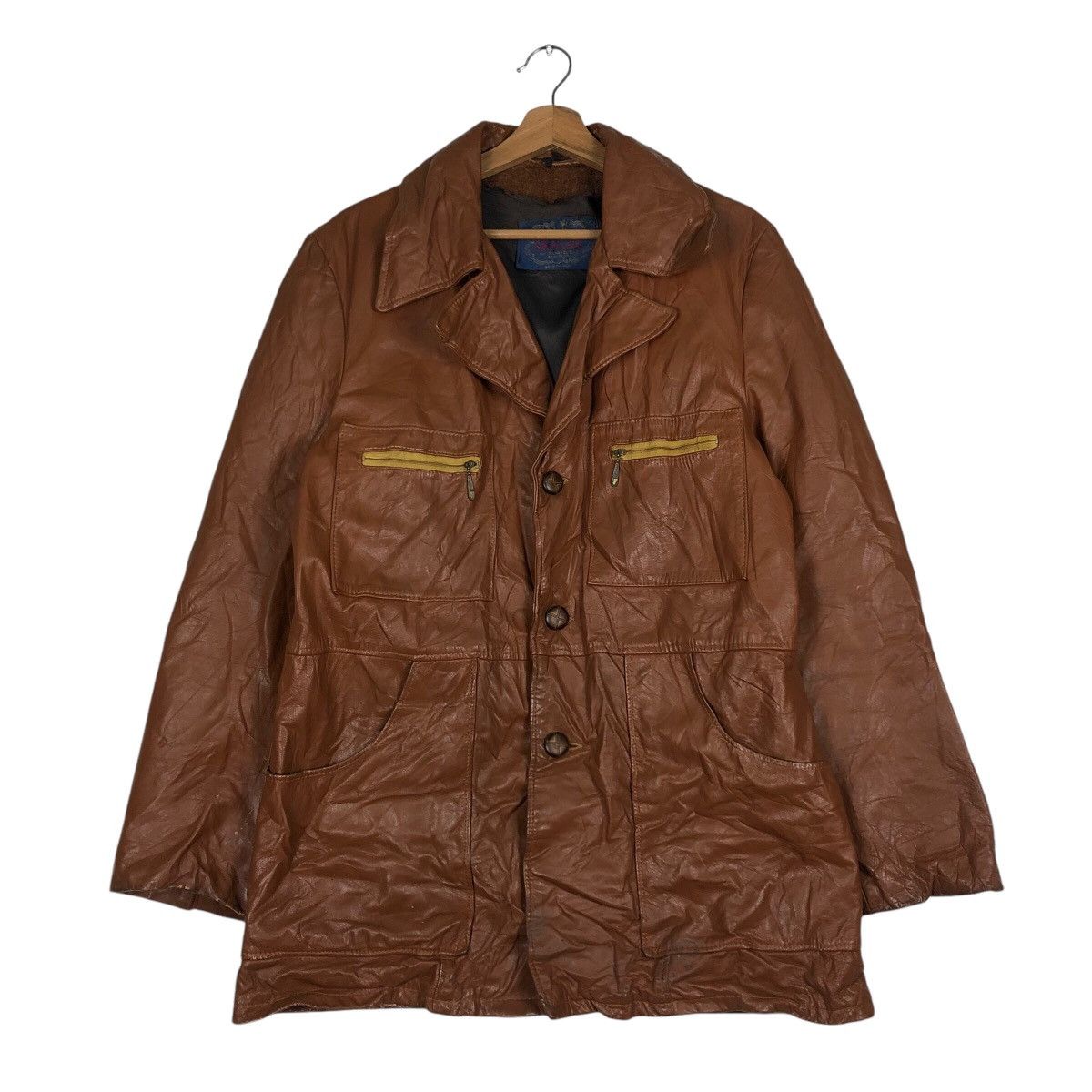 Toyo Enterprises 📌Vintage Biker Leather Jacket Skalar Made in Usa Blanket Size US M / EU 48-50 / 2 - 2 Thumbnail