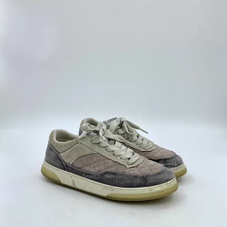 Chanel Chanel Color-matched suede diamond check-up casual flat sn Size US 7.5 / IT 37.5 - 2 Thumbnail
