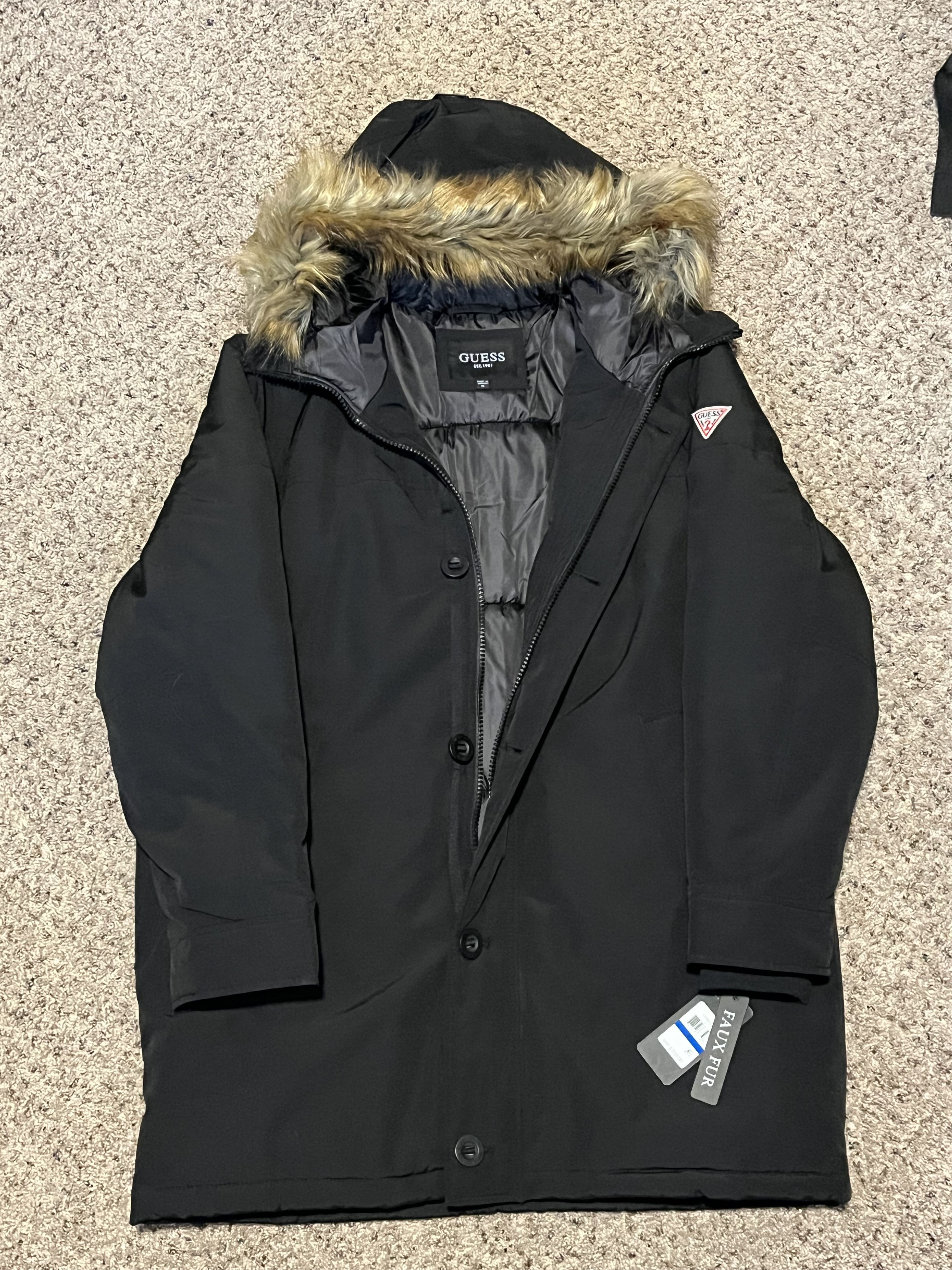 Guess GUESS Faux-Fur Trim Hooded Snorkel Parka Coat Size XL Size US XL / EU 56 / 4 - 1 Thumbnail