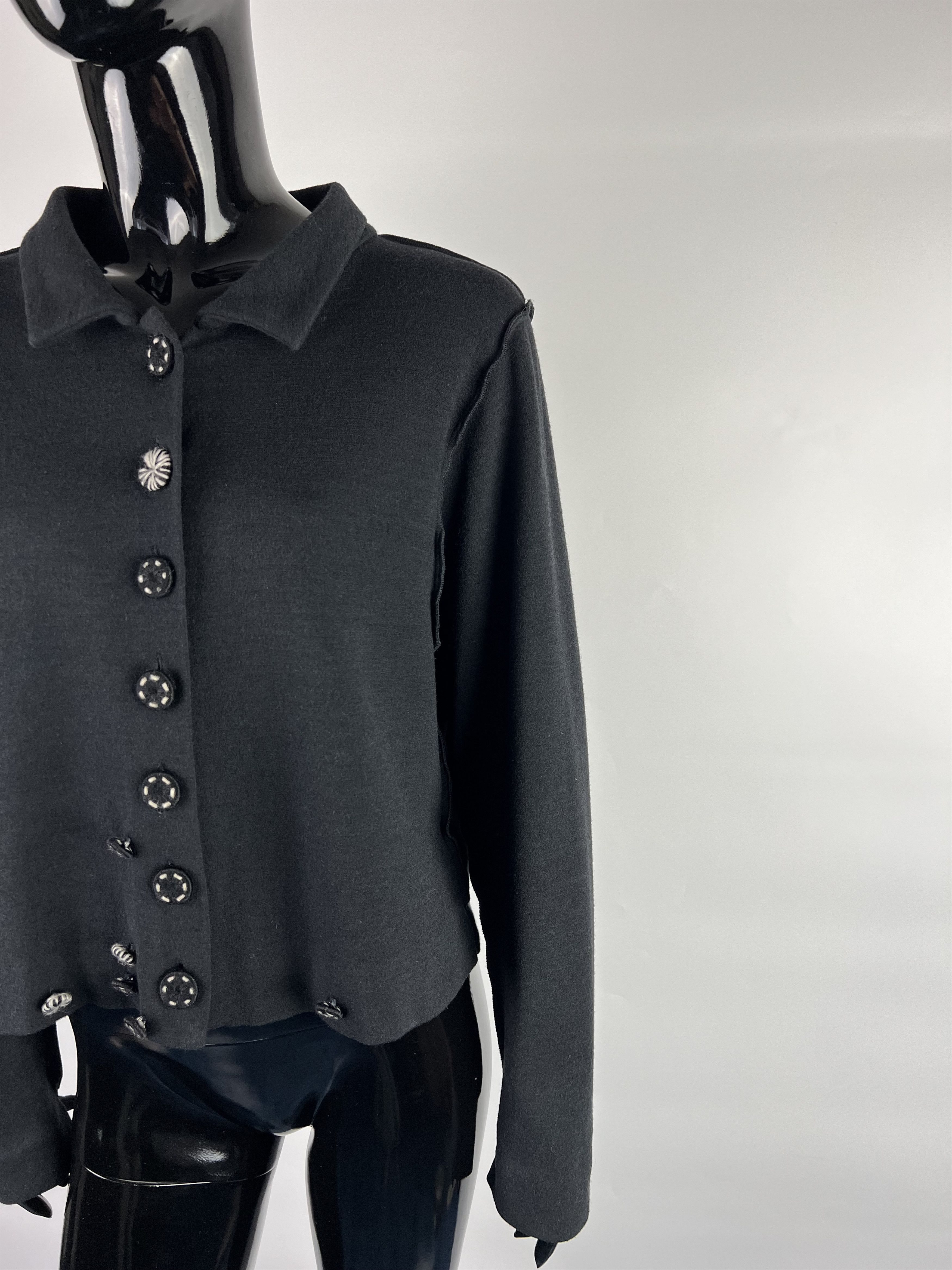 Designer × OSKA Ischiko Oska Black Wool Button Jacket Size IT46 US10 Size L / US 10 / IT 46 - 4 Thumbnail