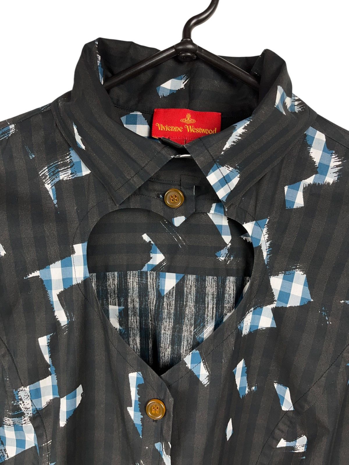 Seditionaries × Vivienne Westwood Vivienne Westwood Heart Collar Dress Shirt Avant Garde Size M / US 6-8 / IT 42-44 - 4 Thumbnail