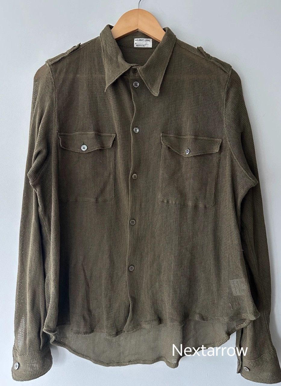 Helmut Lang Helmut Lang's military green mesh military sty2412-Nextarrow Size 48R - 1 Thumbnail