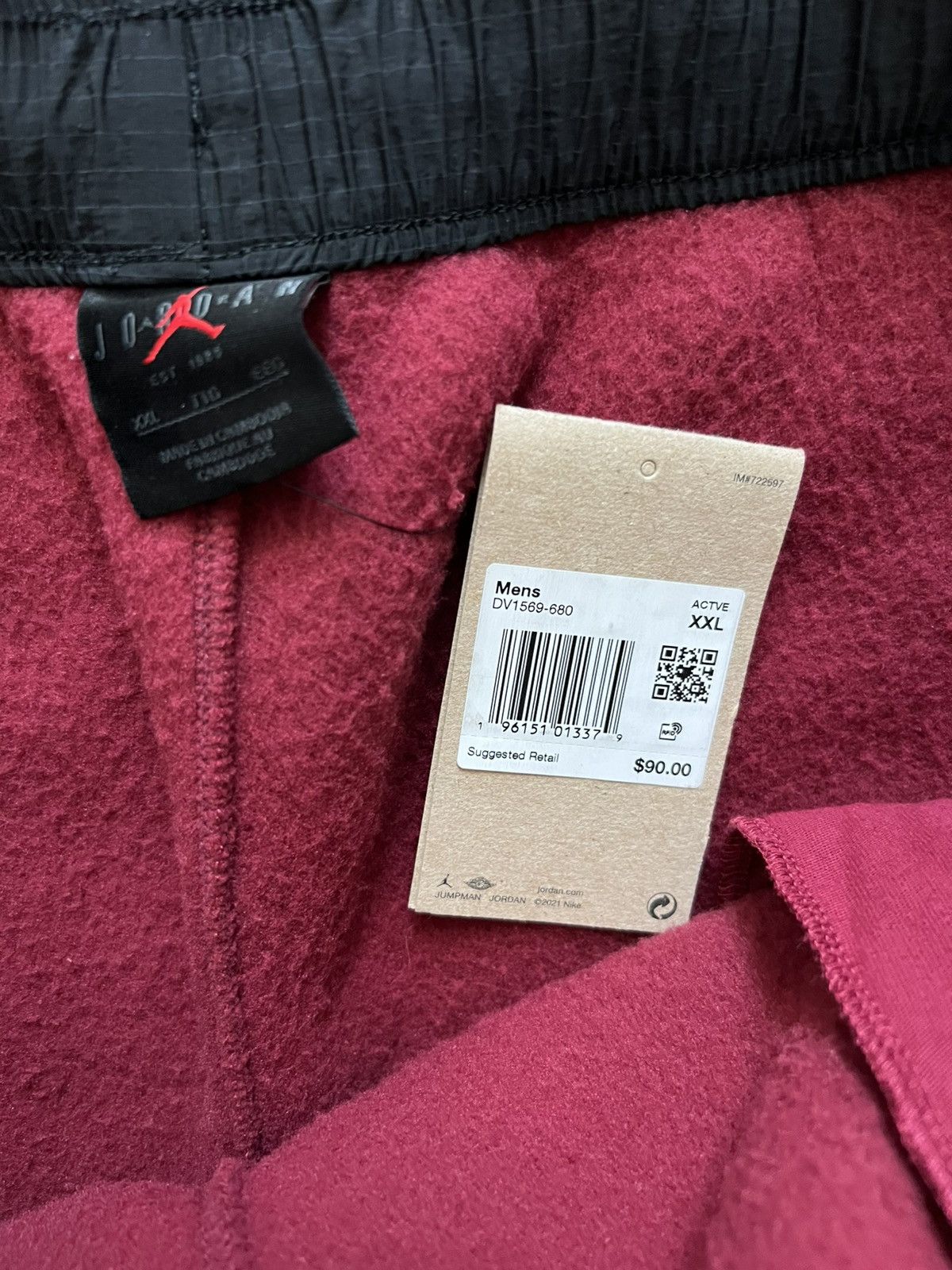 Jordan Brand Nike Air Jordan Joggers Winter Sherpa Pants Taper Pockets Size US 36 / EU 52 - 8 Thumbnail