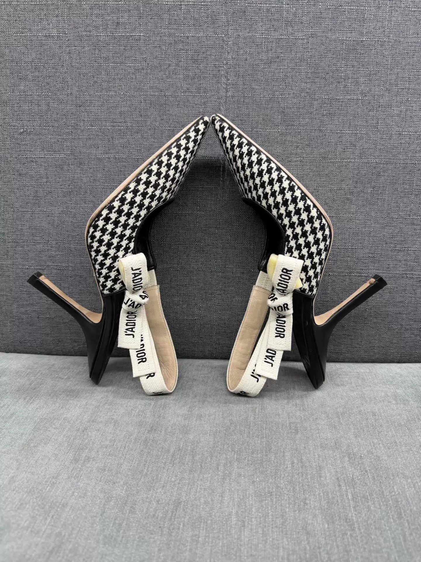 Dior DIOR J'Adior Women's Houndstooth Kitten Heels 39.5 Size US 9 / IT 39 - 3 Thumbnail