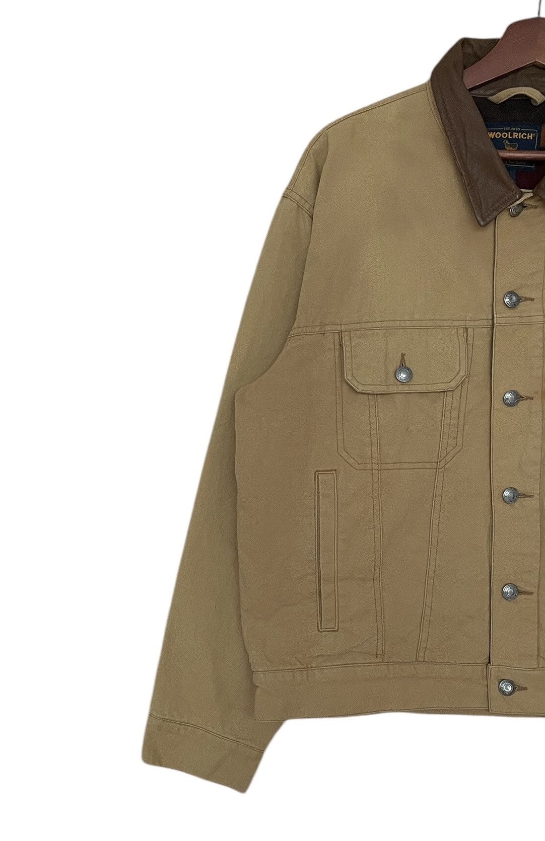 Vintage × Woolrich Woolen Mills Vintage Brand Woolrich Duck Canvas Trucker Jacket 1990s Size US L / EU 52-54 / 3 - 6 Thumbnail