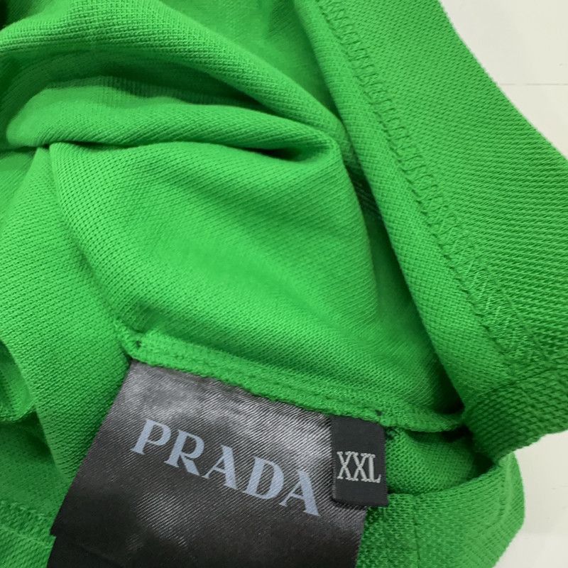 Prada Prada Green Logo Cotton Polo Shirt-2506 Size US XXL / EU 58 / 5 - 1 Thumbnail