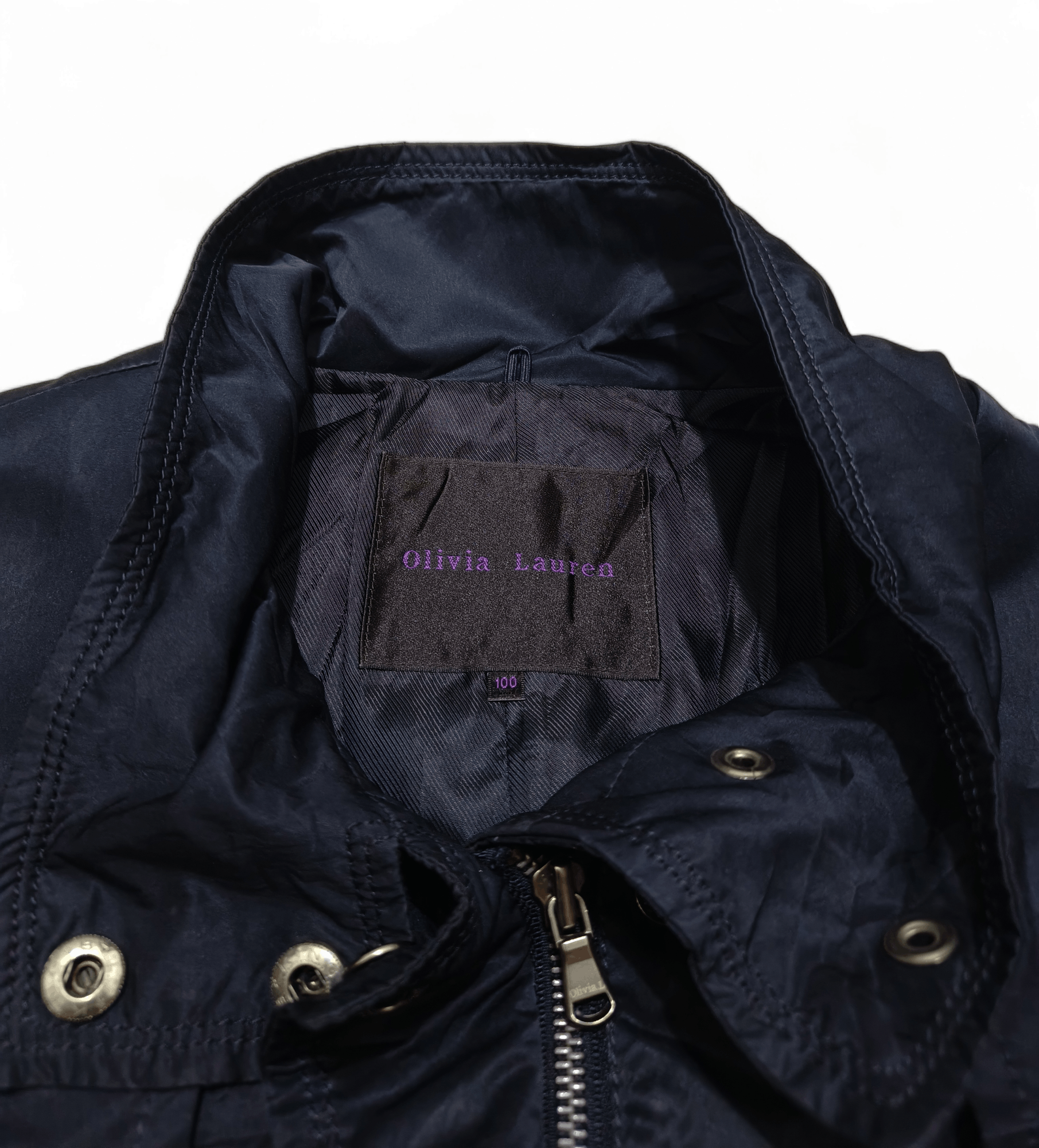 Other Olivia Lauren Women's Black Trench Coat Size L / US 10 / IT 46 - 7 Thumbnail
