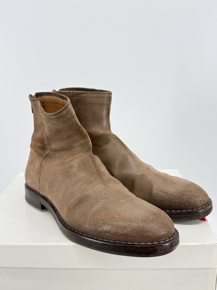 Maison Margiela Back Zip Leather Boots Size US 12 / EU 45 - 2 Thumbnail