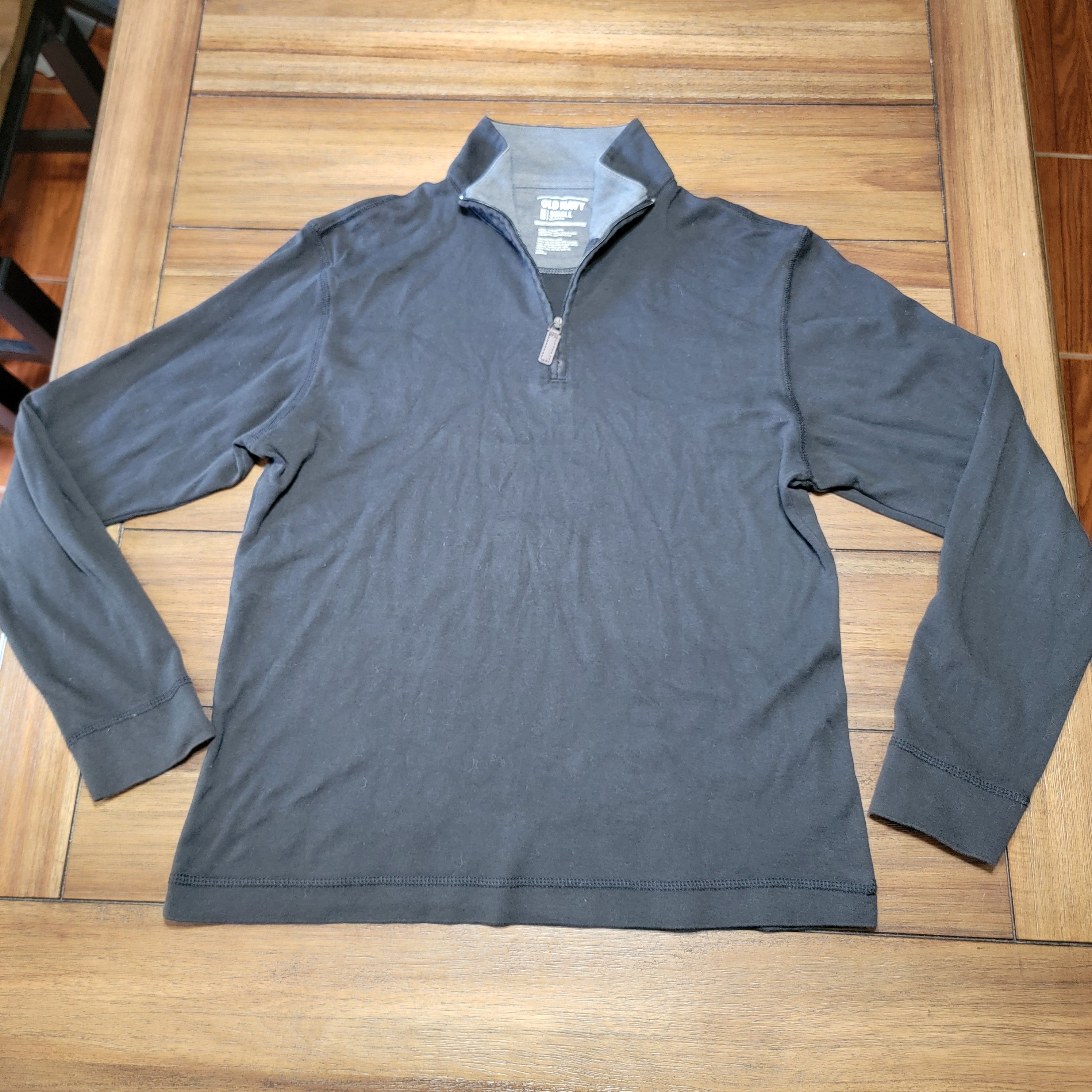 Old Navy Old Navy LS Black Quarter Zip Unisex Pullover - Size Small Size US S / EU 44-46 / 1 - 1 Thumbnail