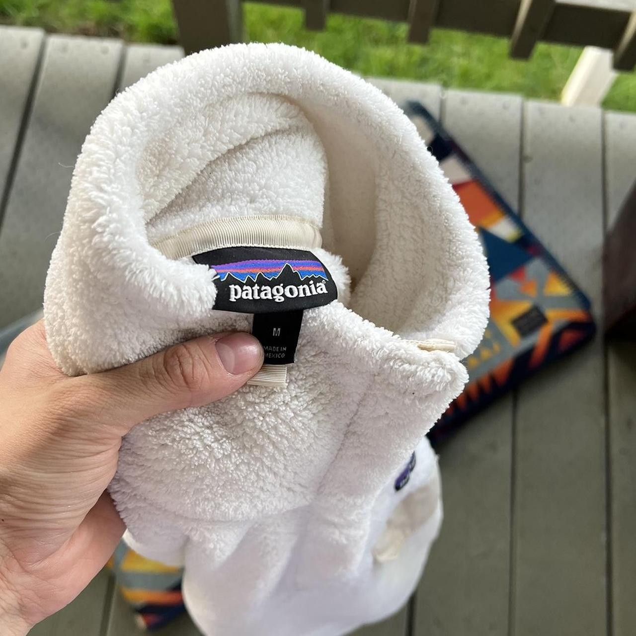 Patagonia × Vintage Patagonia Fleece White Sherpa T-Snap Pullover Size M / US 6-8 / IT 42-44 - 5 Thumbnail
