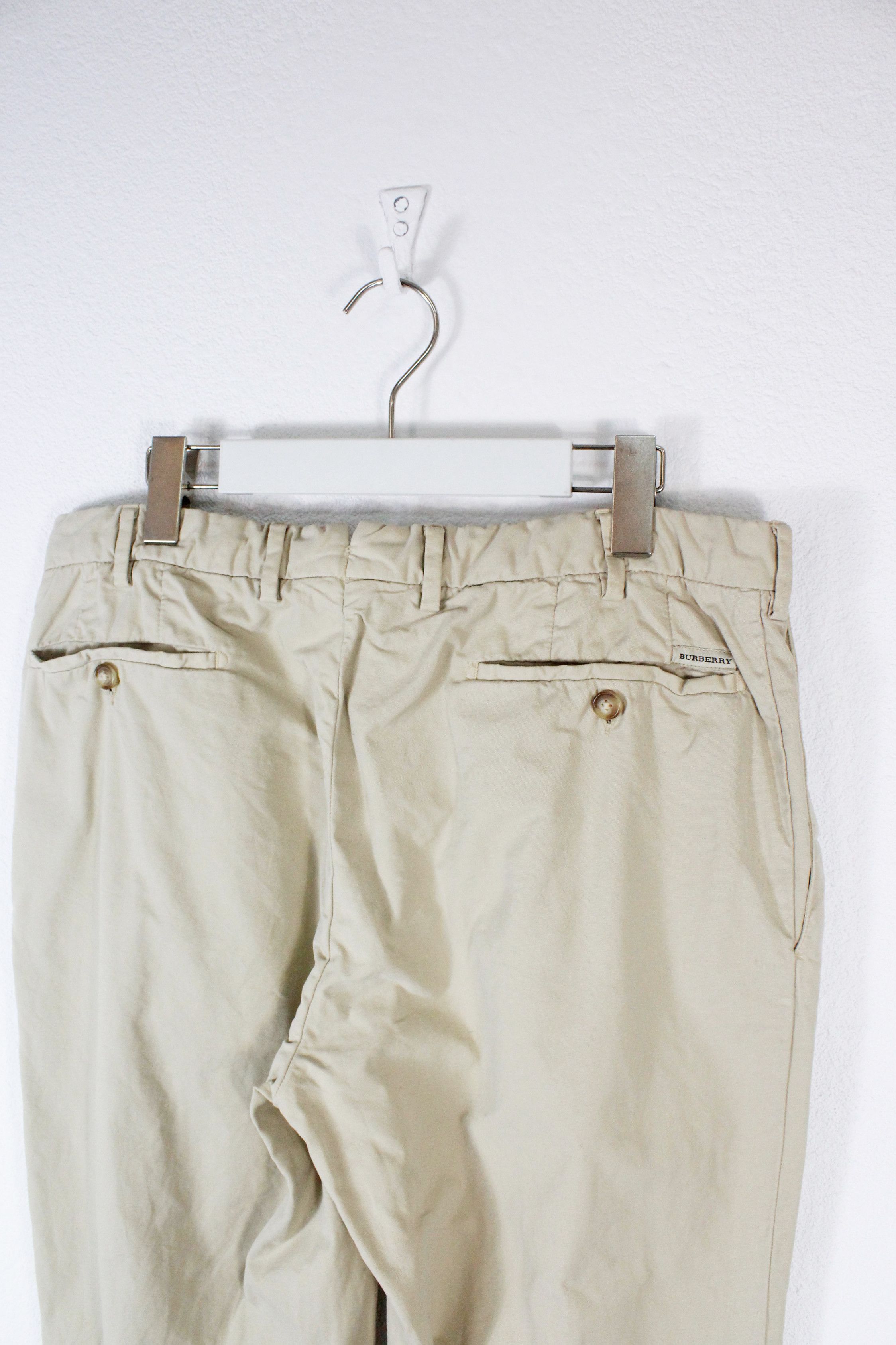 Burberry Burberry Beige Cotton Slim Fit Trousers Chino Pants Size US 36 / EU 52 - 5 Thumbnail