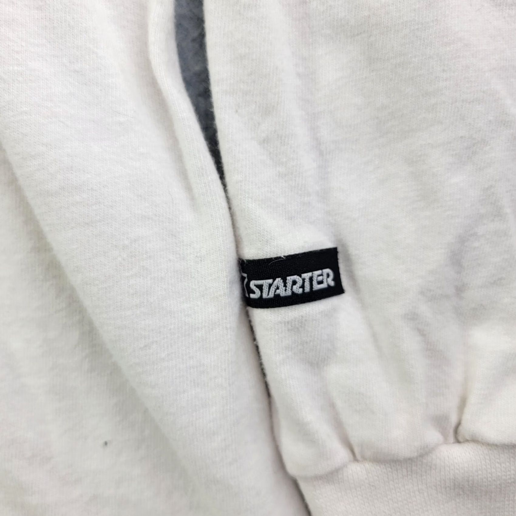 Starter Starter Shirt Adult XL White Long Sleeve Mock Neck Logo Cotton Solid Athletic Tee Mens Size US XL / EU 56 / 4 - 2 Thumbnail