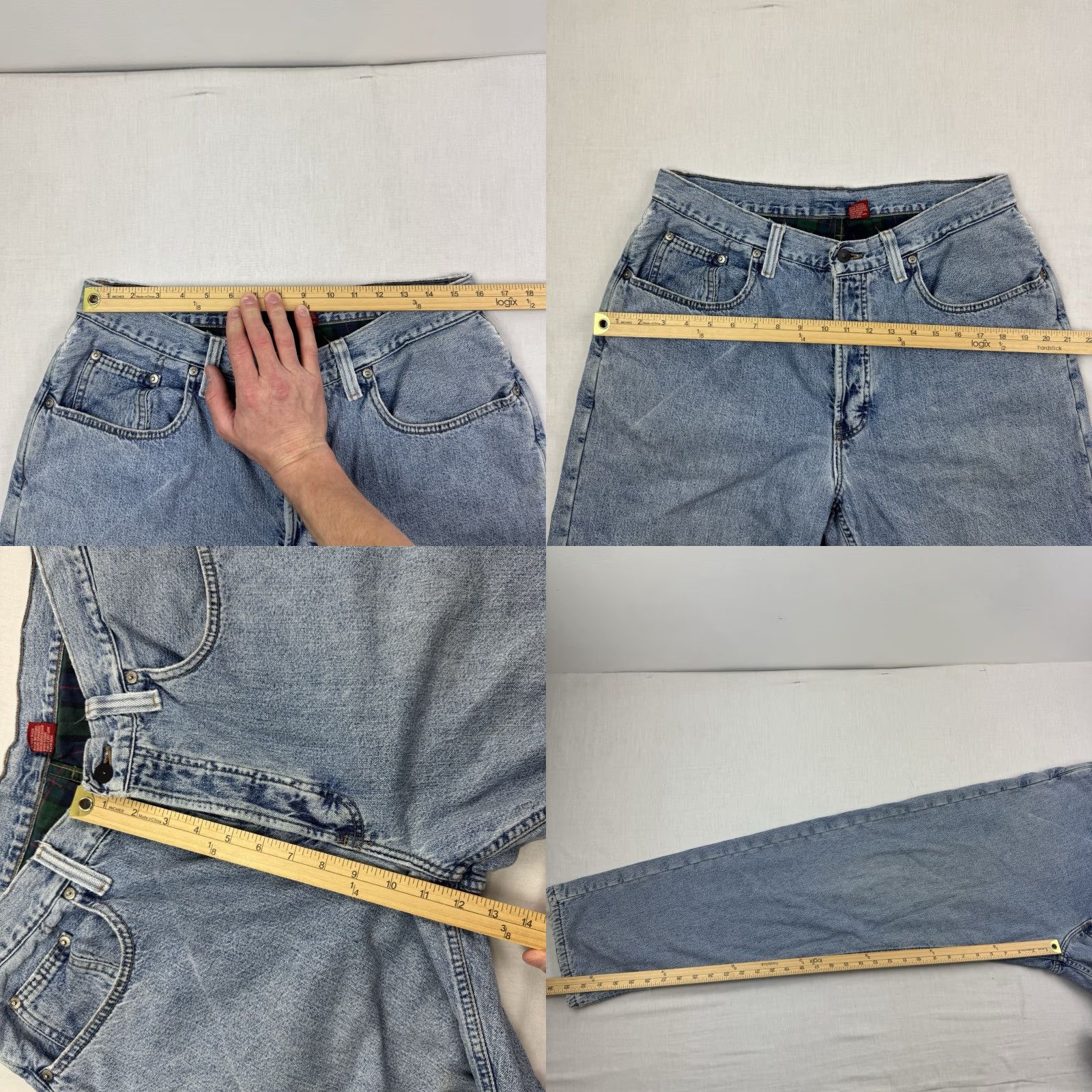 Banana Republic VINTAGE Banana Republic Jeans Men 36x33 Button Fly Lined Flannel Blue 90s USA Outdoor Straight Size US 36 / EU 52 - 9 Thumbnail