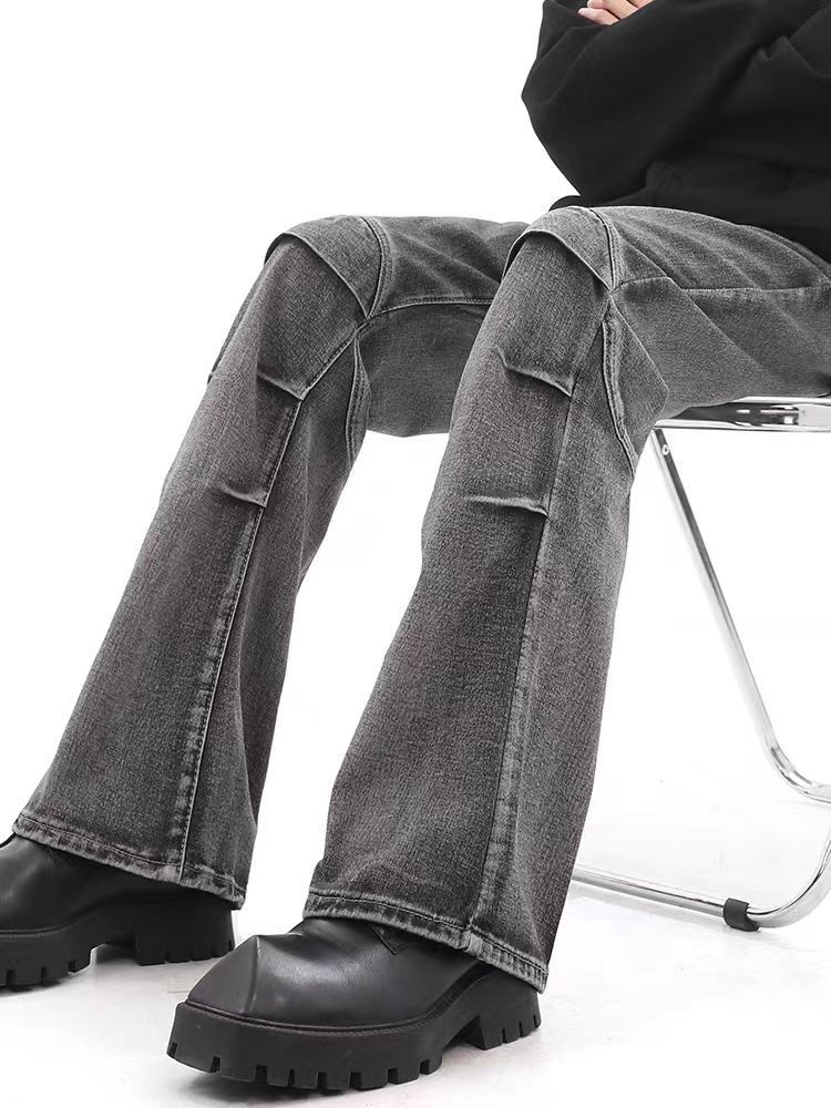 Jean Rinse-washed dark gray relaxed-fit jeans Size US 34 / EU 50 - 3 Thumbnail