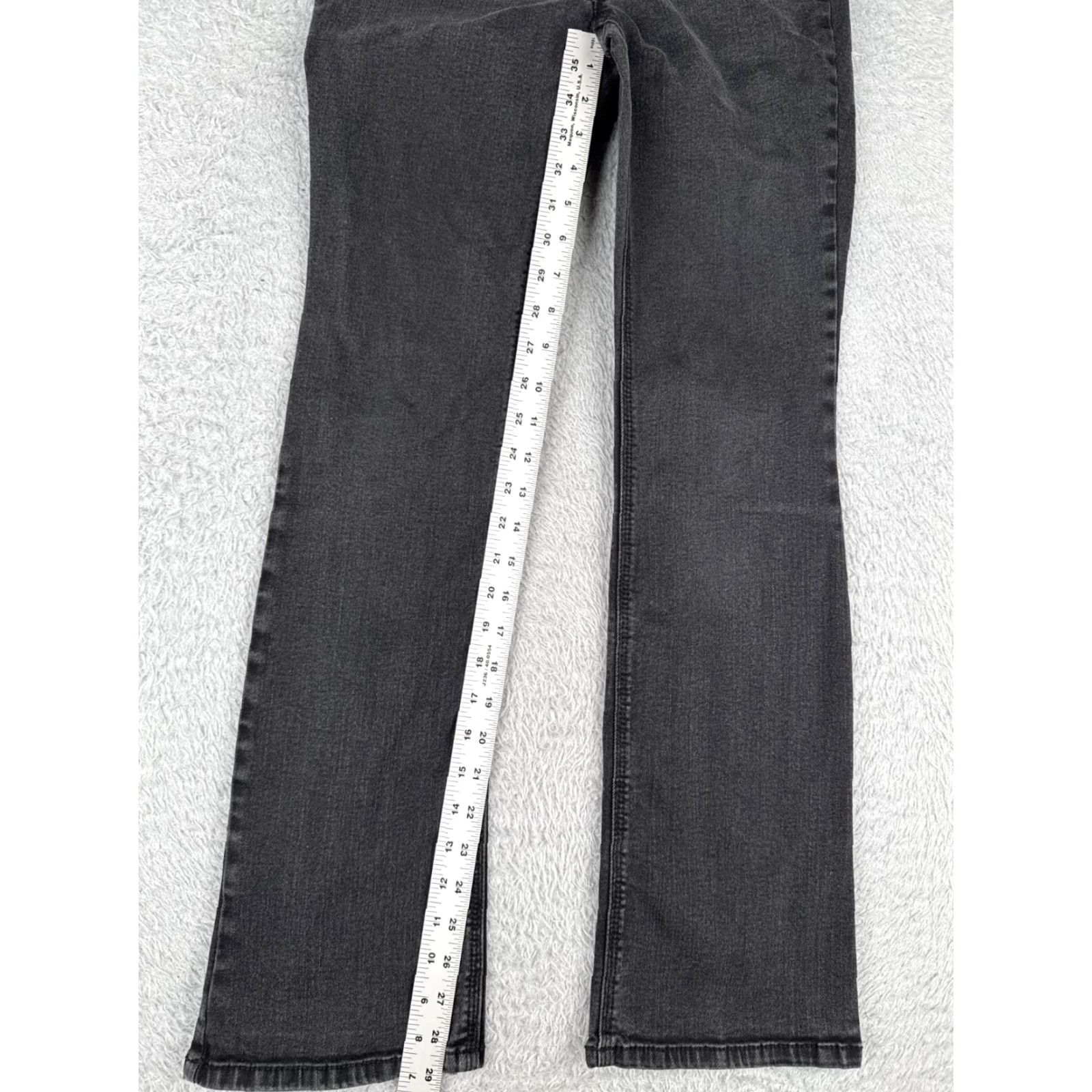 Vintage Chico's Jeans Women Black Bootcut Denim Cotton Blend 00 28x29 Regular Rise Mid 5-Pocket Logo Embroidered Button Jeans Womens Size 24" / US 00 / IT 34 - 7 Thumbnail