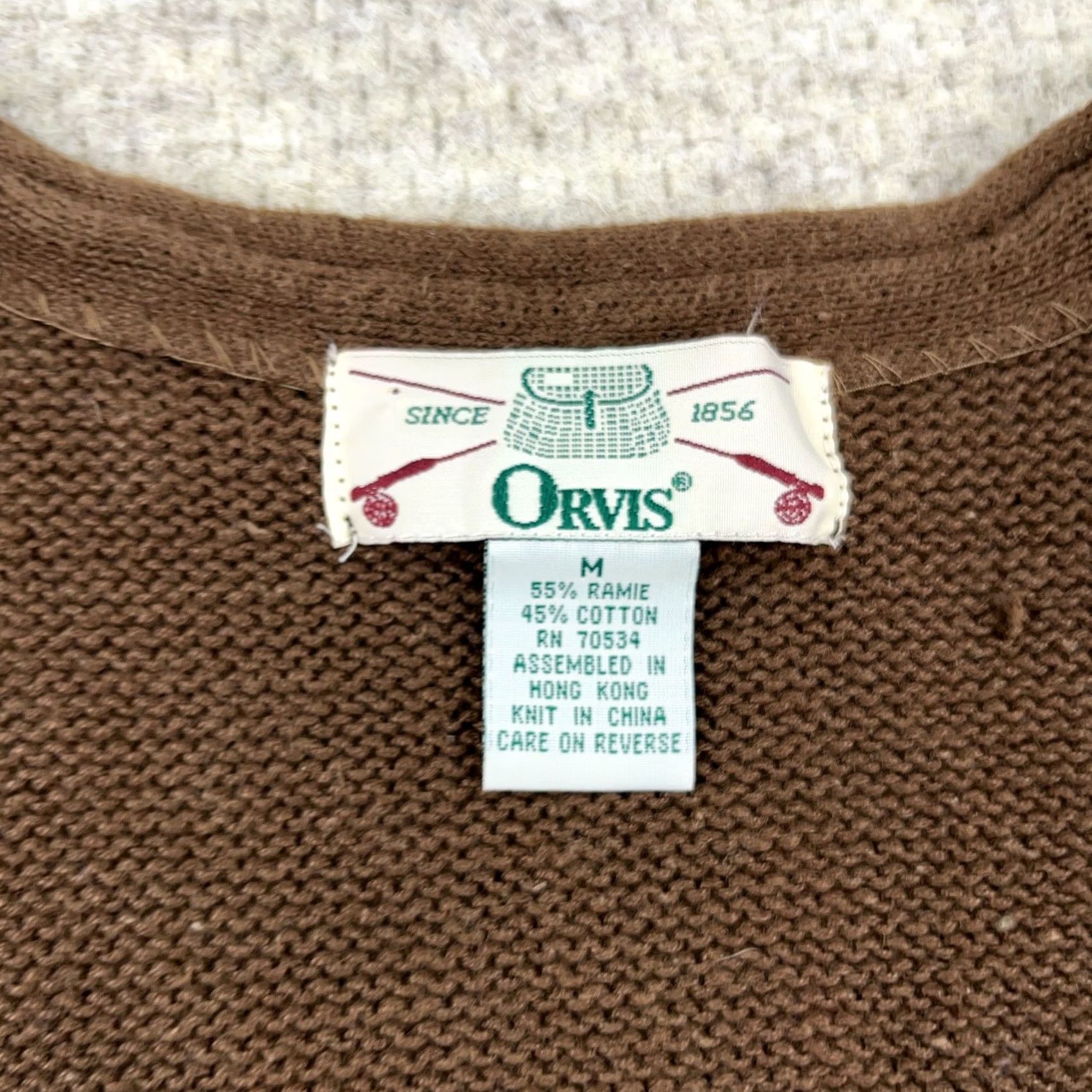 Orvis VINTAGE Orvis Sweater Vest Women M Brown Embroidered 90s Western Outdoor Casual Knit Vest Pocket V-Neck Button Womens Size M / US 6-8 / IT 42-44 - 4 Thumbnail