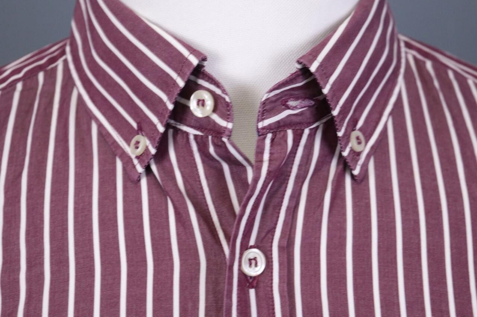 Paul & Shark Paul & Shark Yachting Burgundy Striped Shirt Size 41 Size US M / EU 48-50 / 2 - 3 Thumbnail