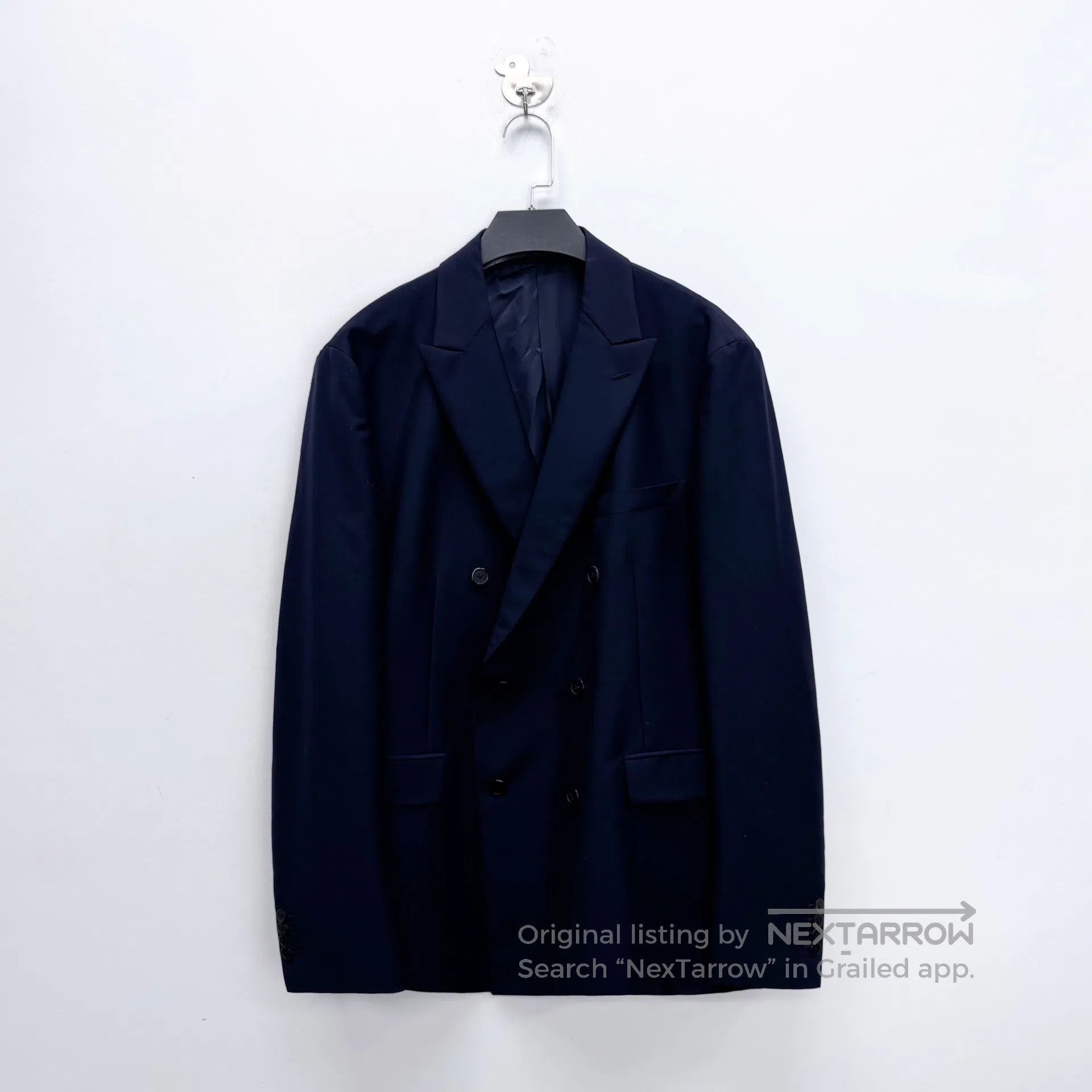 Prada Prada Dark blue gun collar mixed mohair multi-pocket doubl Size US L / EU 52-54 / 3 - 1 Thumbnail