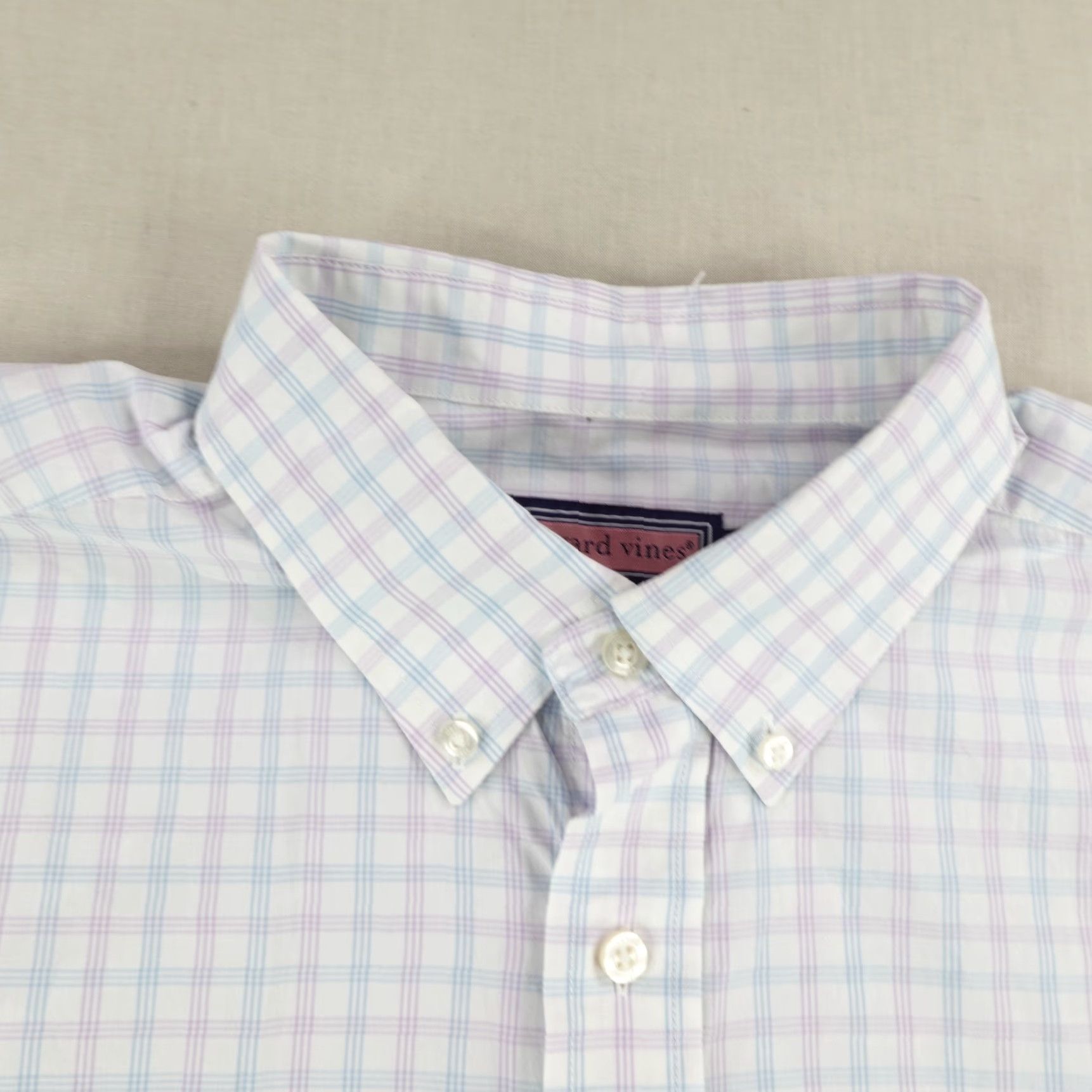 Vineyard Vines Vineyard Vines Shirt Mens XL White Blue Pink Plaid Whale Button Up Country Club Size US XL / EU 56 / 4 - 2 Thumbnail