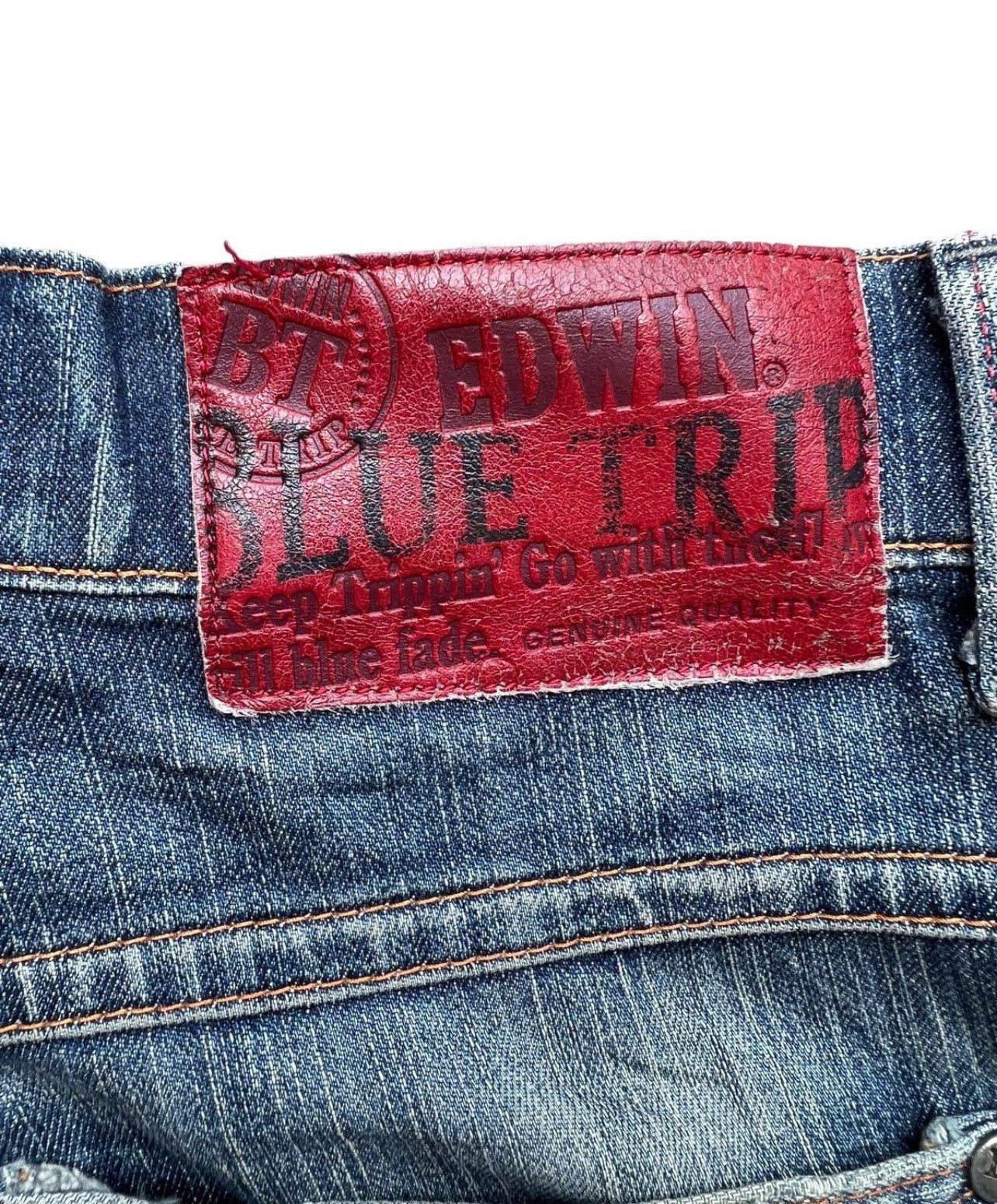Edwin Vintage Edwin Blue Trip Distressed Jeans 32x34 Size US 32 / EU 48 - 11 Thumbnail