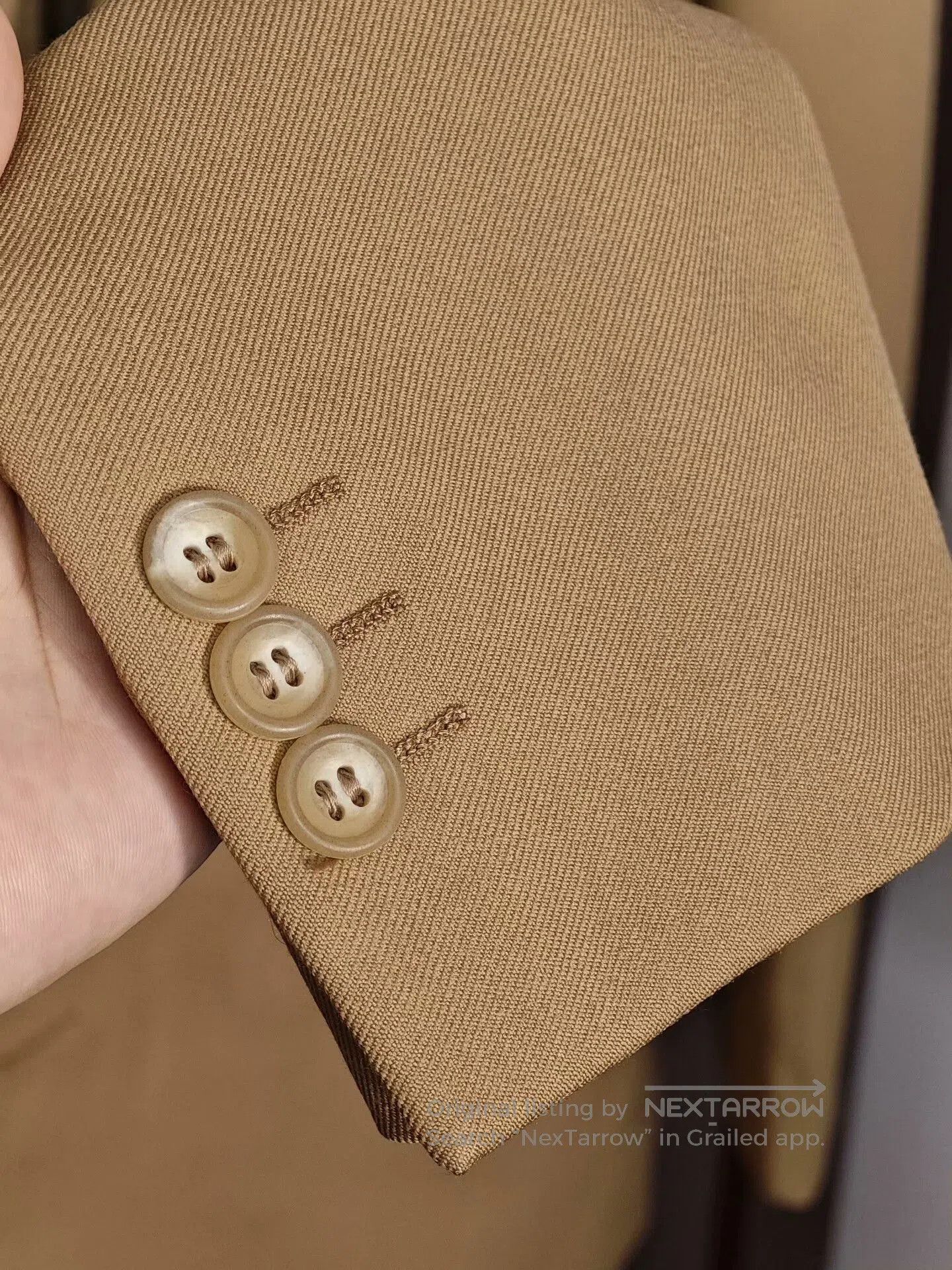 Ermenegildo Zegna Zegna Beige Wool Blend Suit Jacket. Size US S / EU 44-46 / 1 - 4 Thumbnail