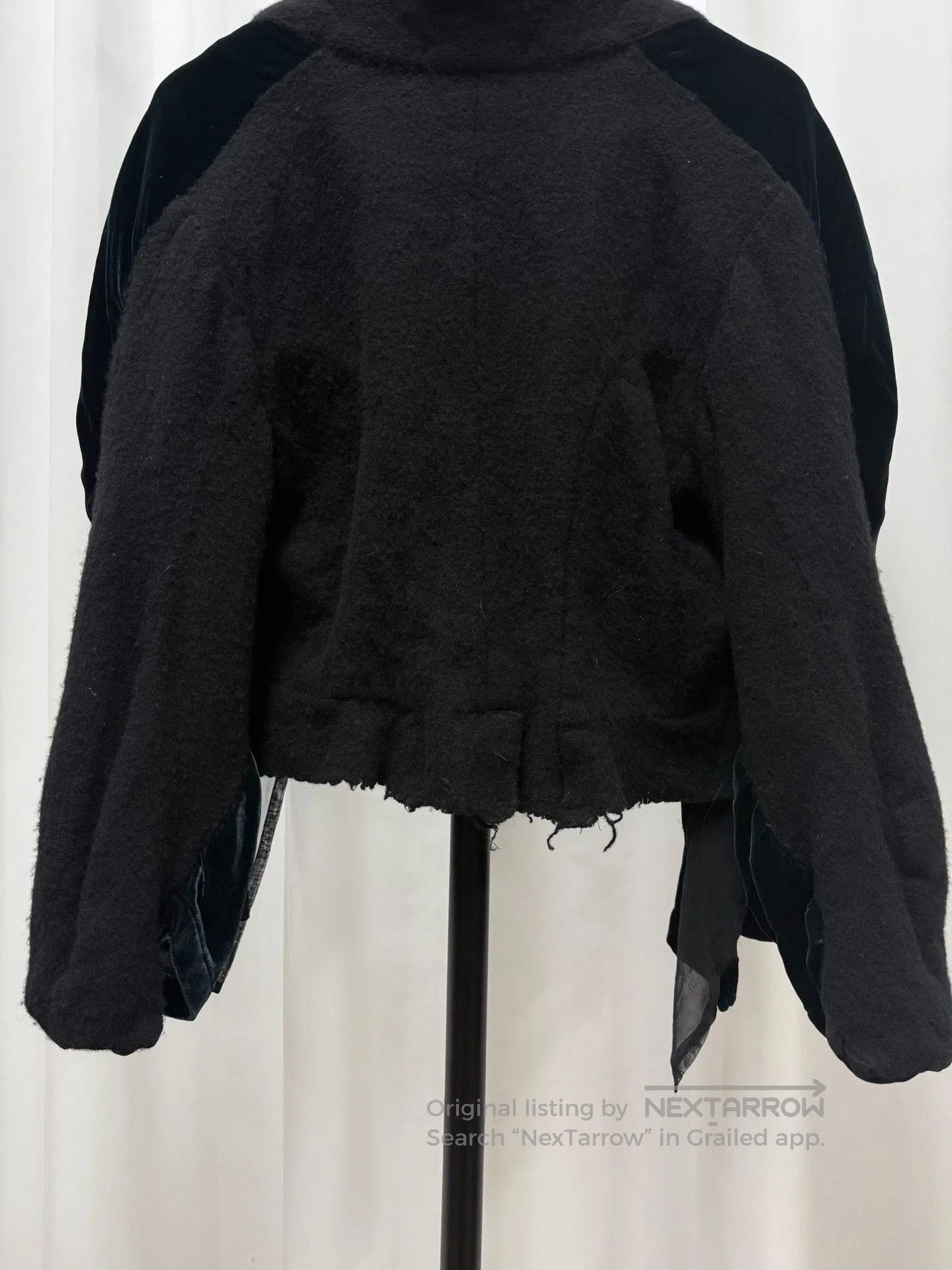 Comme des Garcons Comme des Garçons Dark Green Velvet Cape Jacket. Size US M / EU 48-50 / 2 - 7 Thumbnail