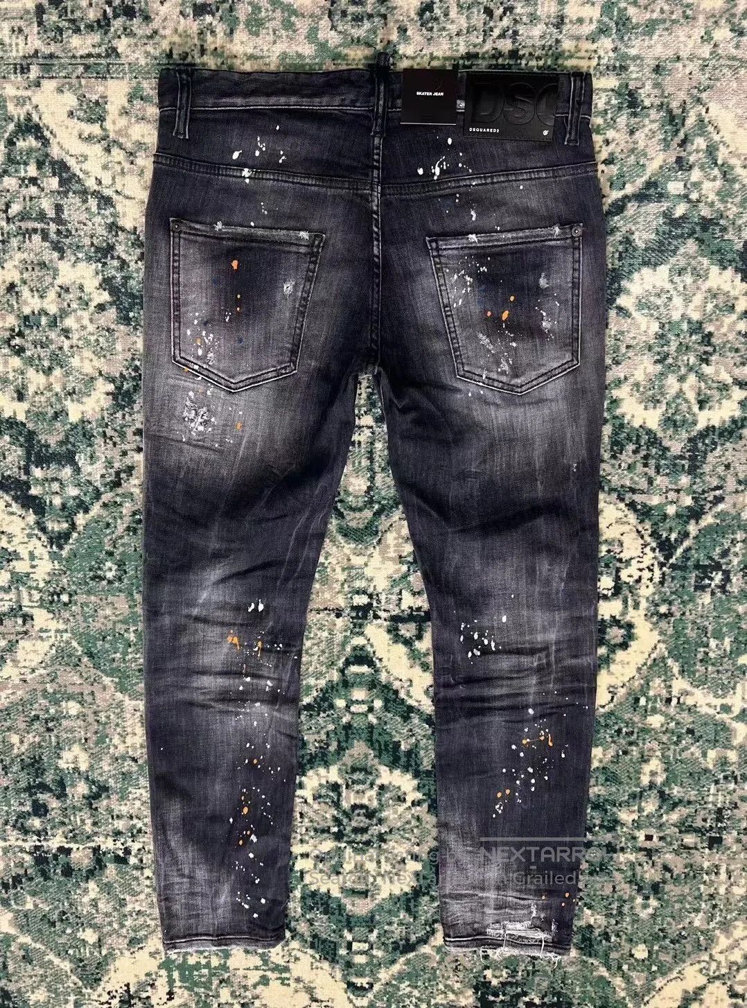 Dsquared2 dsquared2 black gray patchwork skinny jeans. Size US 44 / EU 60 - 2 Thumbnail