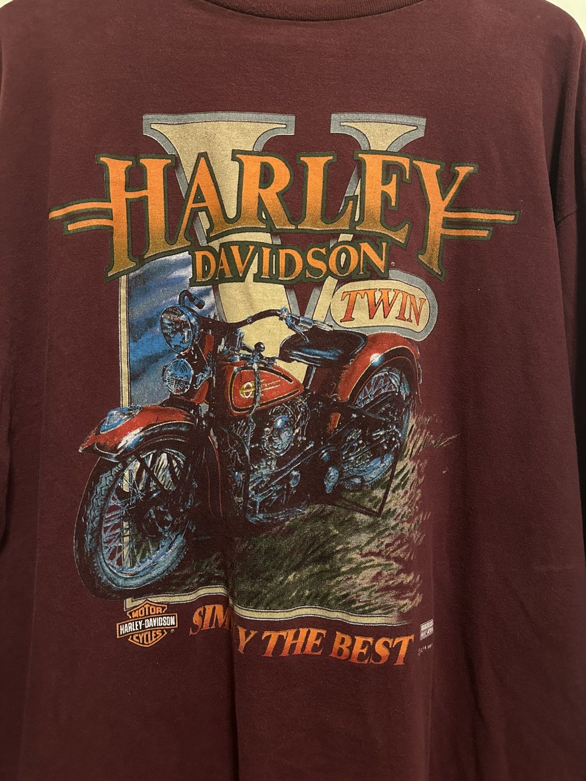 Harley Davidson Y2K Vintage Harley Davidson Mockneck Shirt Size US XL / EU 56 / 4 - 2 Thumbnail