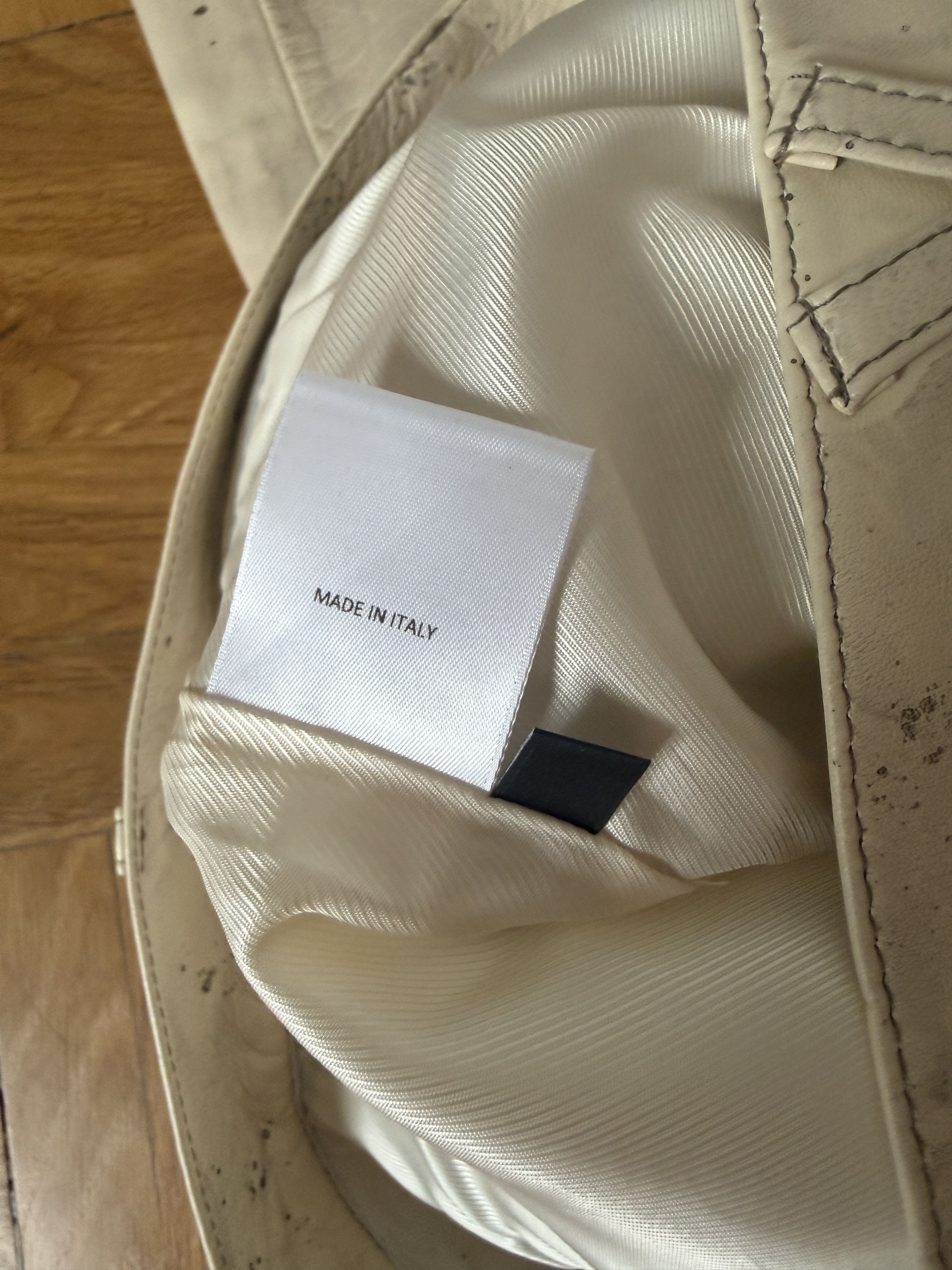 Enfants Riches Deprimes White Lamb Leather Flared Pants Size US 32 / EU 48 - 5 Thumbnail