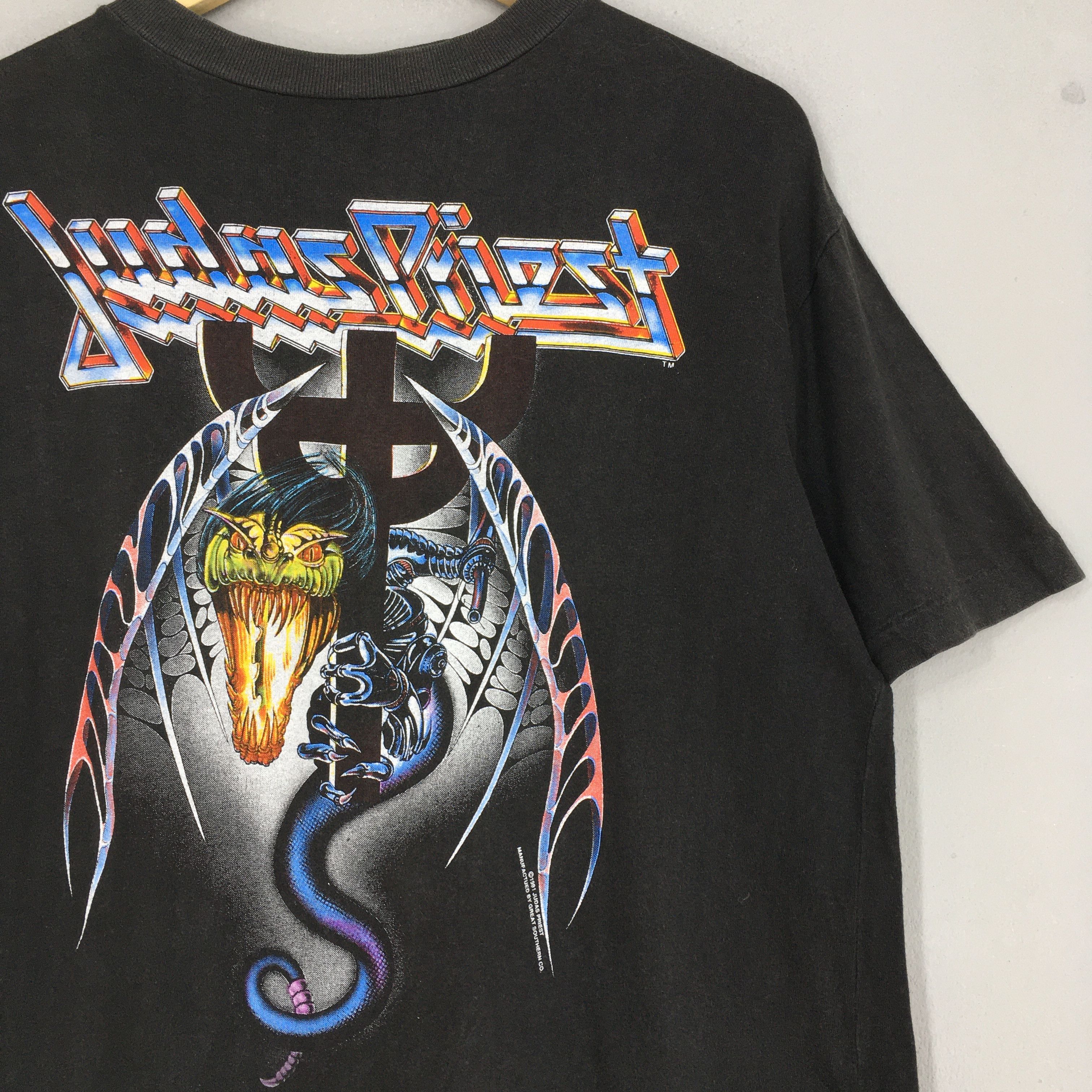 Band Tees Vintage 1991 Judas Priest Painkiller Rock Metal Tshirt Large Size US L / EU 52-54 / 3 - 2 Thumbnail