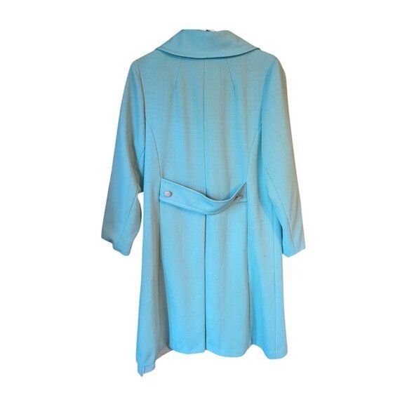Vintage Vintage Teal Double-Knit Overcoat | Large/Extra Large | Fair Size L / US 10 / IT 46 - 2 Thumbnail