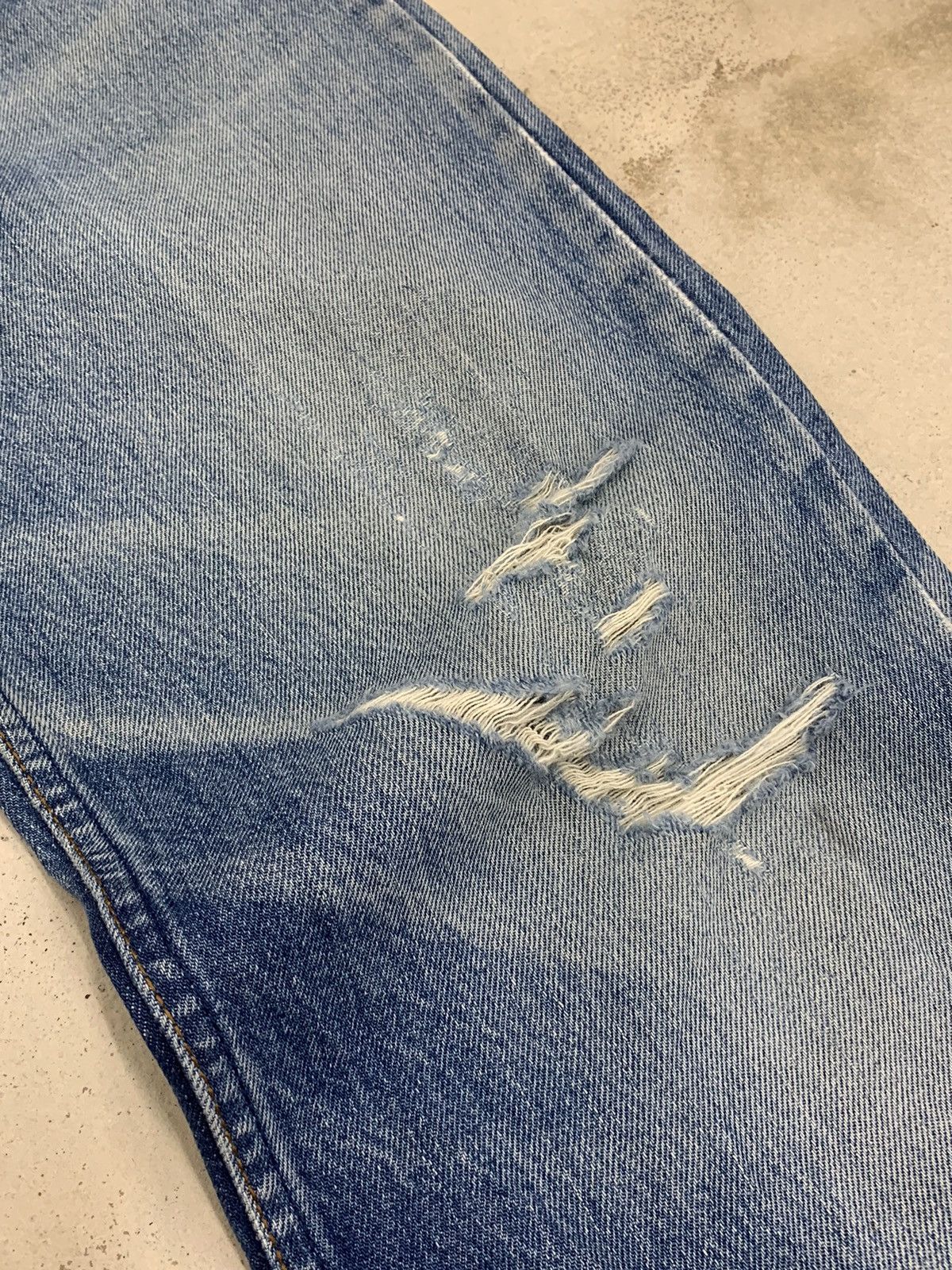 Levi's Vintage Reproduction Levis 515 Distressed Denim Pants (AE2) Size US 32 / EU 48 - 7 Thumbnail