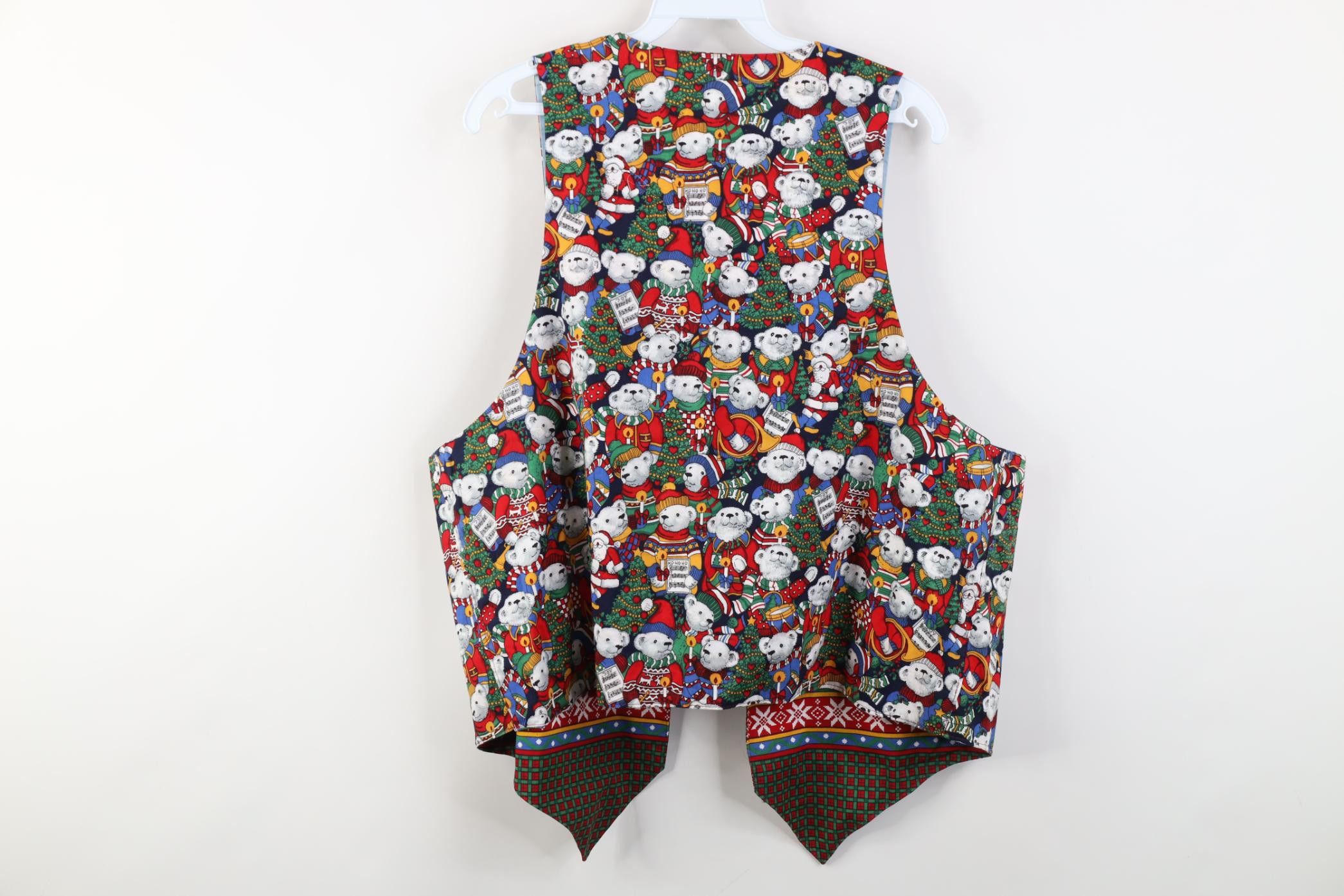 Vintage Vintage 90s Streetwear Reversible Christmas Vest Jacket Size XL / US 12-14 / IT 48-50 - 15 Thumbnail
