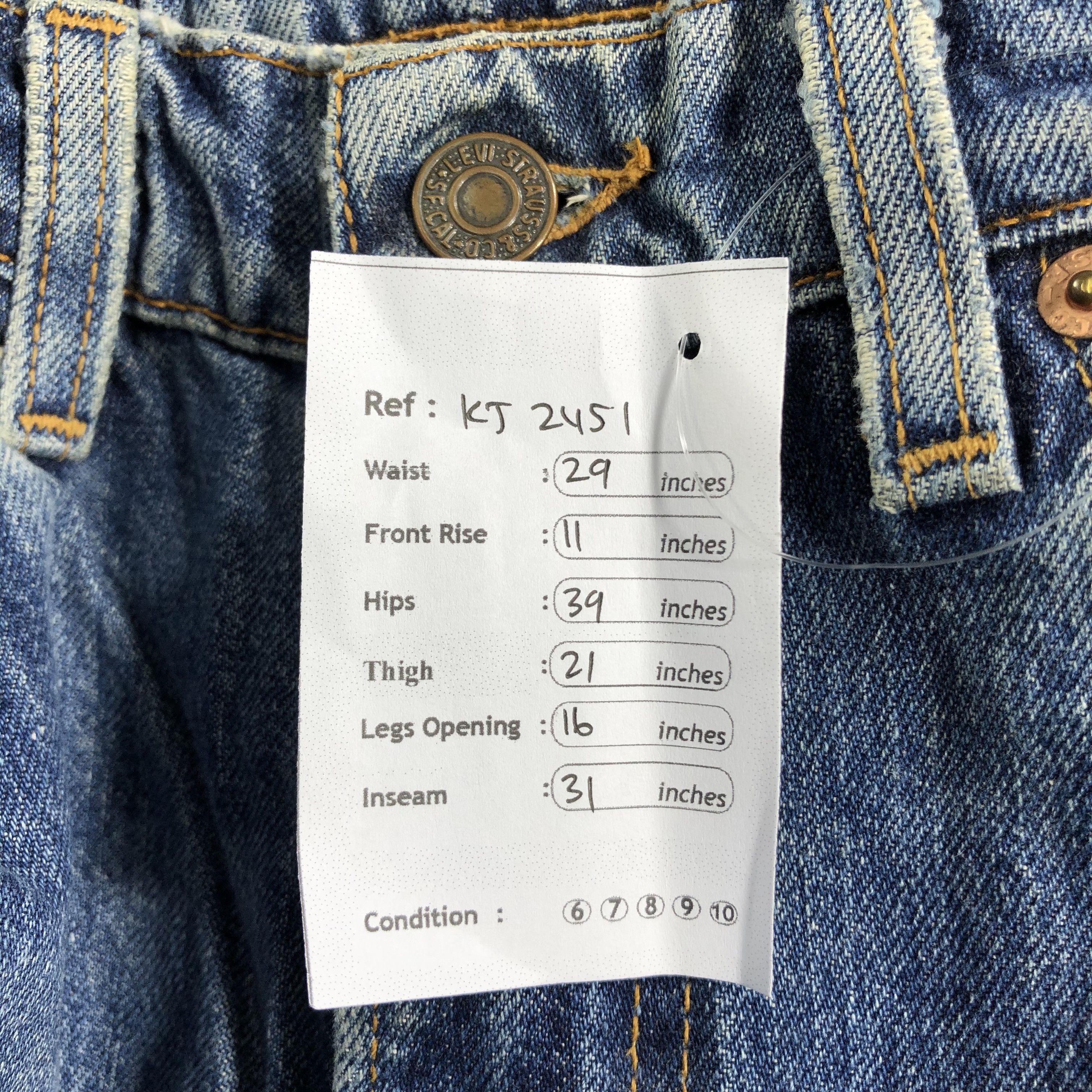 Levi's Vintage 90s Levis 519 Jeans Dirty Wash Denim KJ2451 Size US 29 - 12 Thumbnail