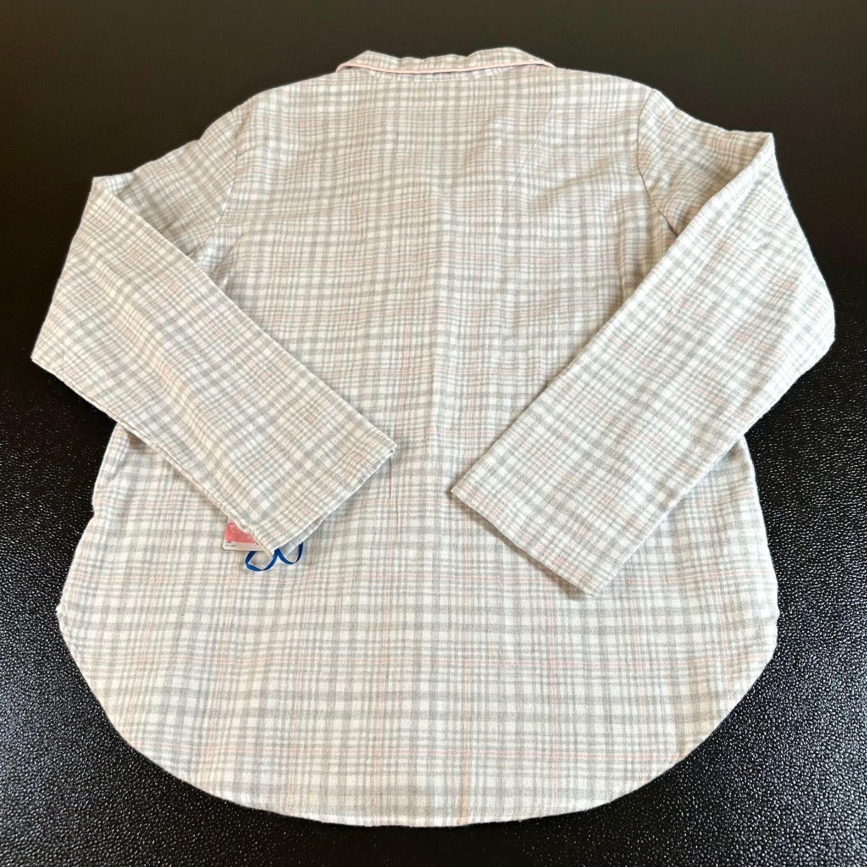 Vintage Sleep Sense Pajama Top Button Up Flannel Gray Plaid Womens Small NWT Size S / US 4 / IT 40 - 6 Thumbnail